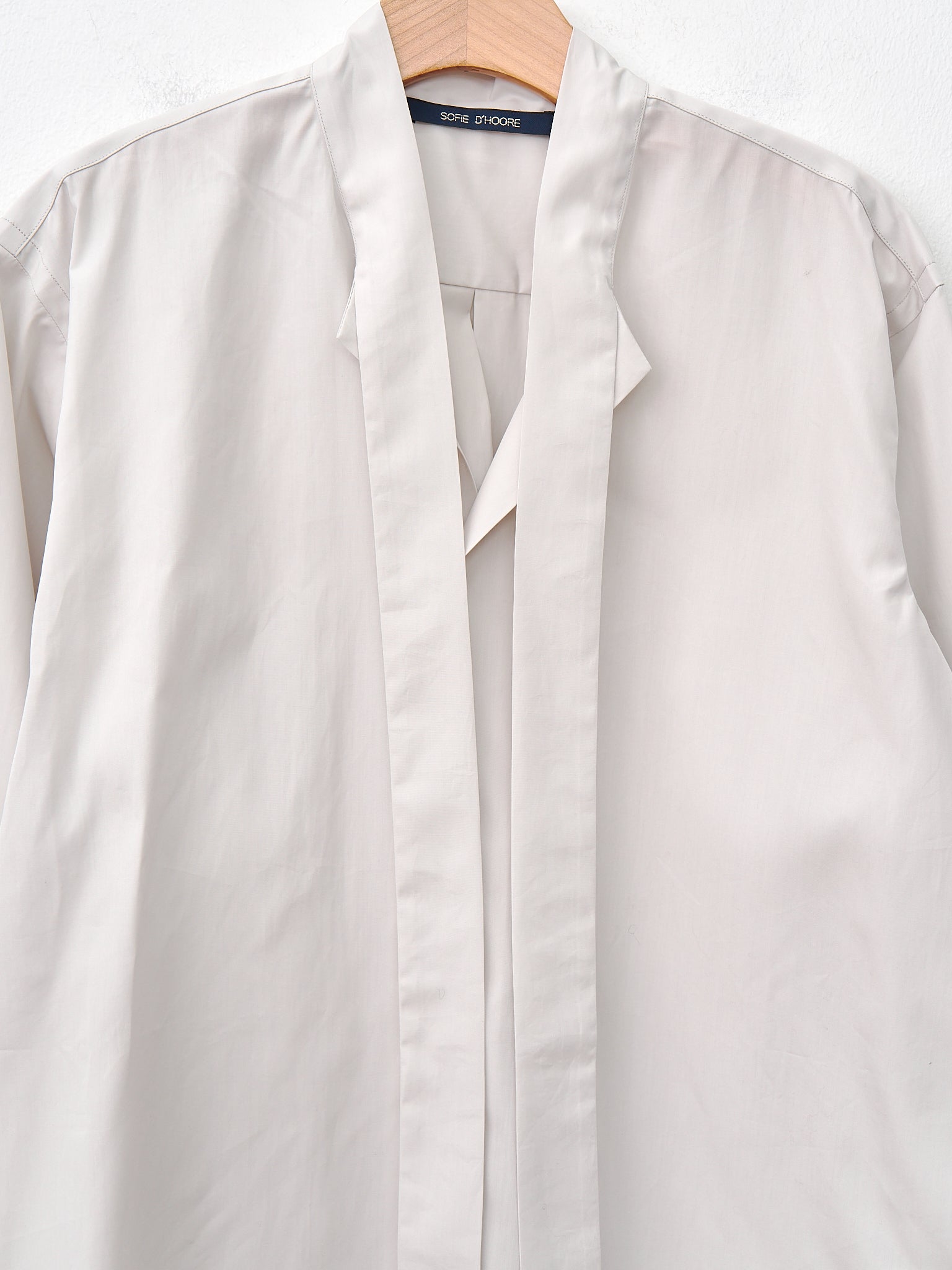 Namu Shop - Sofie D'Hoore Bow Shirt - Pearl