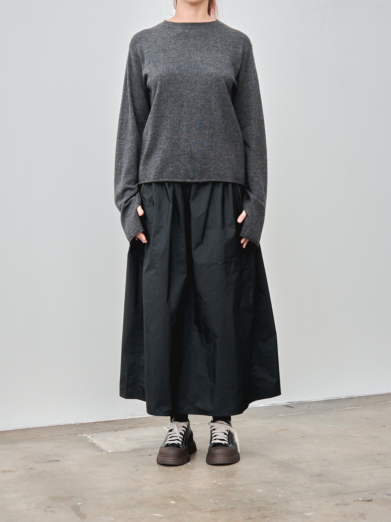 Namu Shop - Sofie D'Hoore Malou Knit - Charcoal Melange