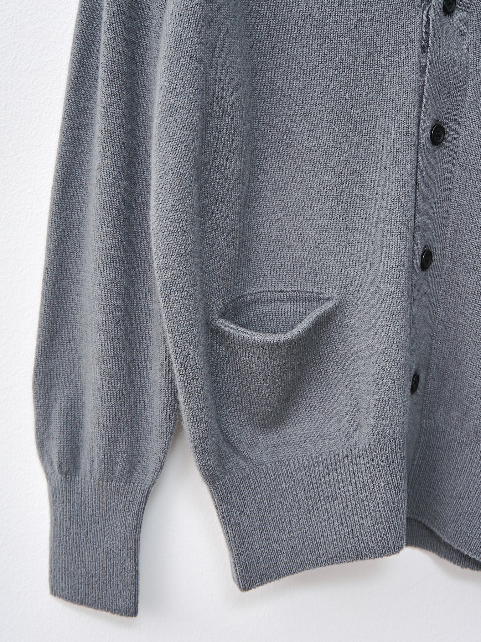 Namu Shop - Herill Whole Garment Cashmere Cardigan - Slate Gray