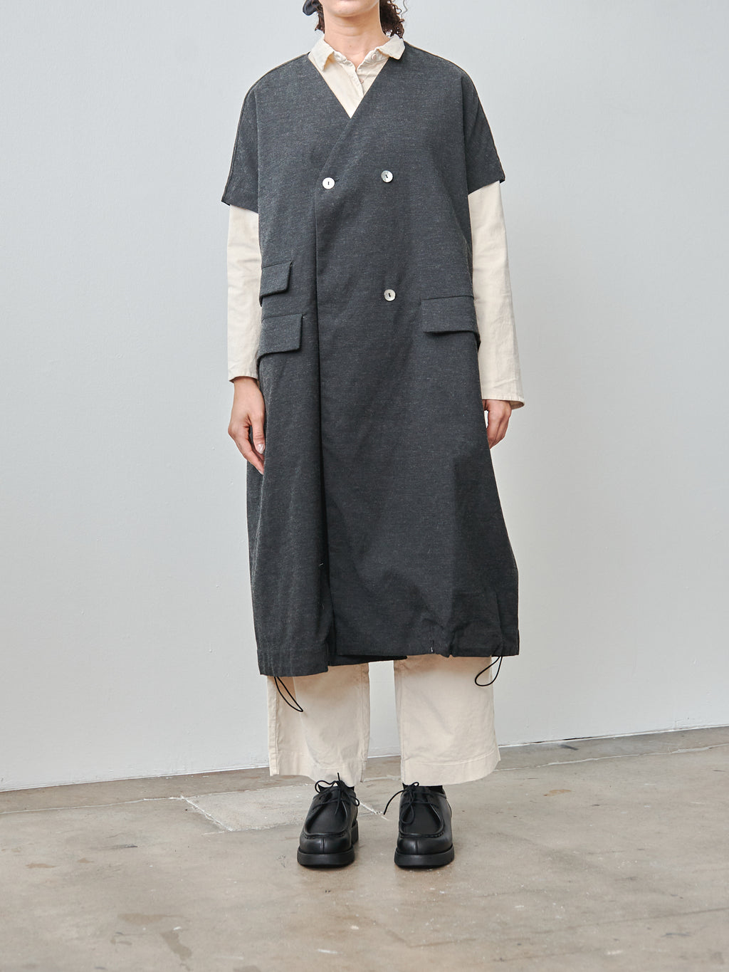 Namu Shop - Album di Famiglia Sleeveless Dress Coat STW - Slate