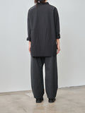 Namu Shop - Album di Famiglia Wrinkled Collar Shirt - Black