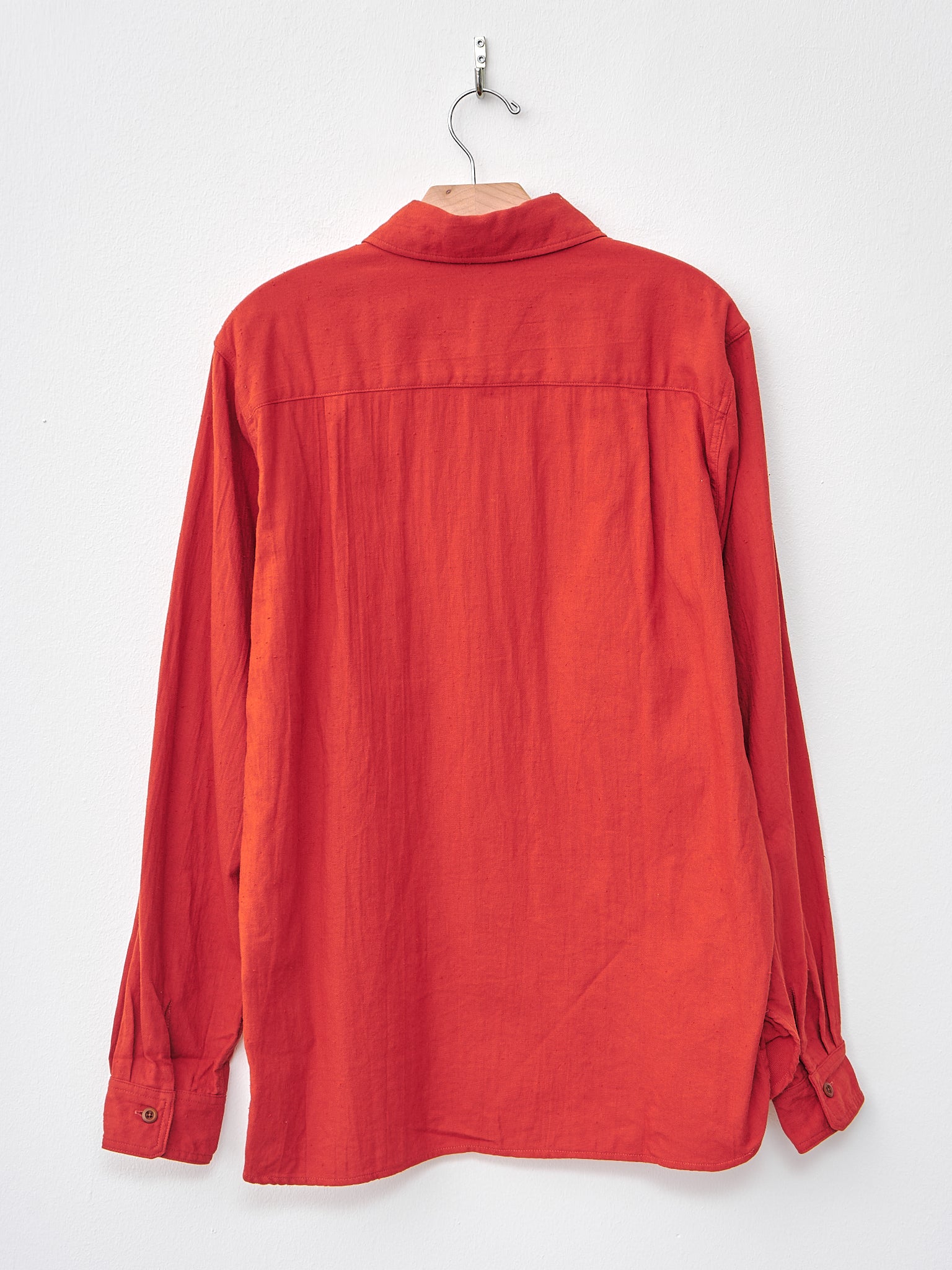 Namu Shop - ts(s) Organic Cotton Neps Asymmetric Pocket Work Shirt - Red