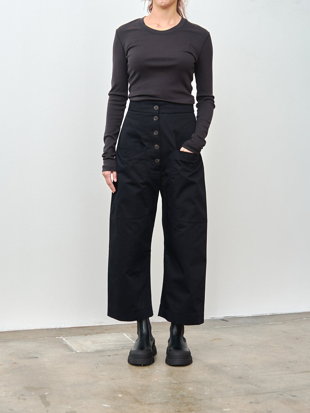 Namu Shop - Studio Nicholson Taupo Pant - Darkest Navy