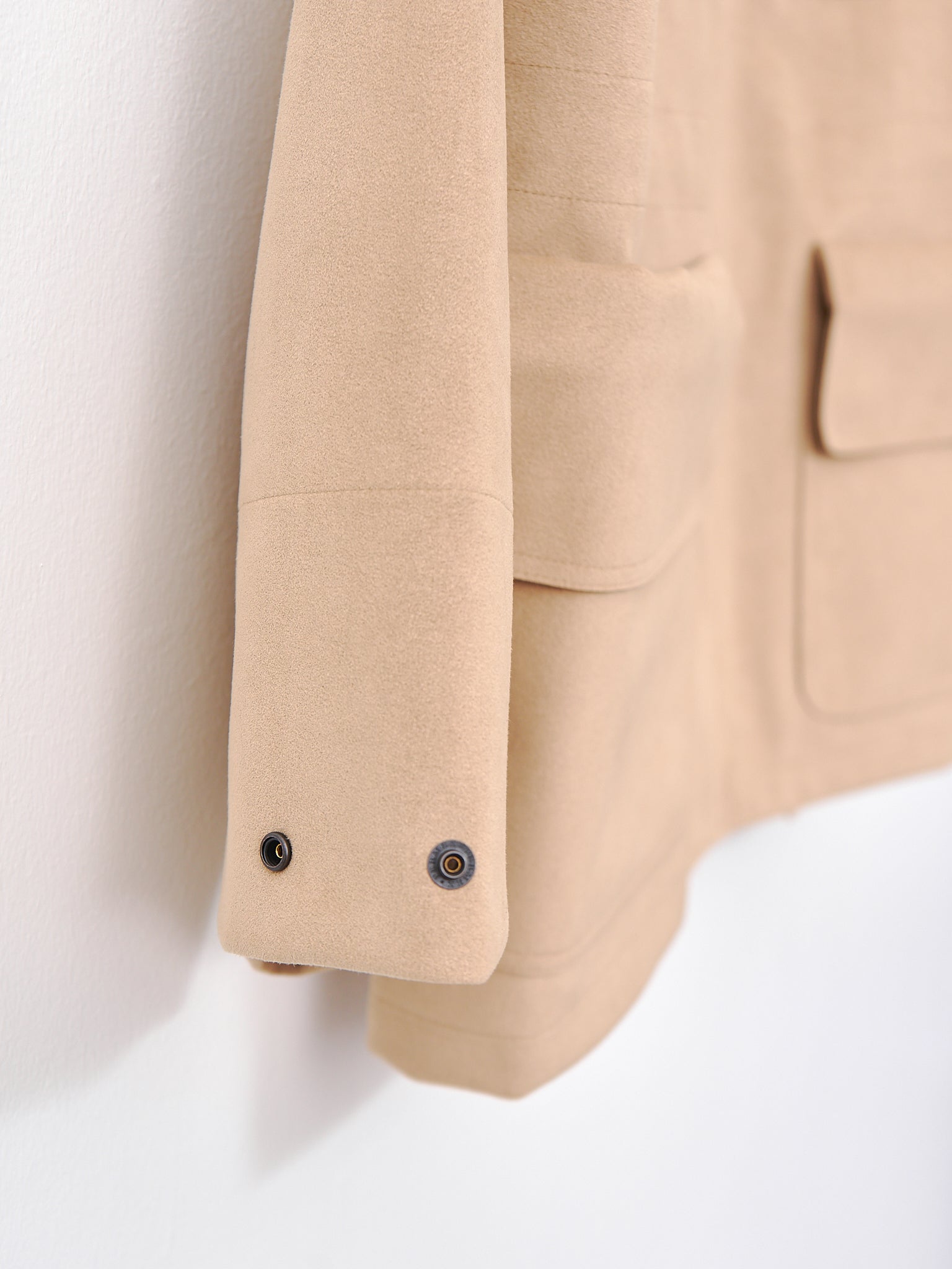 Namu Shop - Document Ultra Double Cloth Suede Field Jacket - Beige