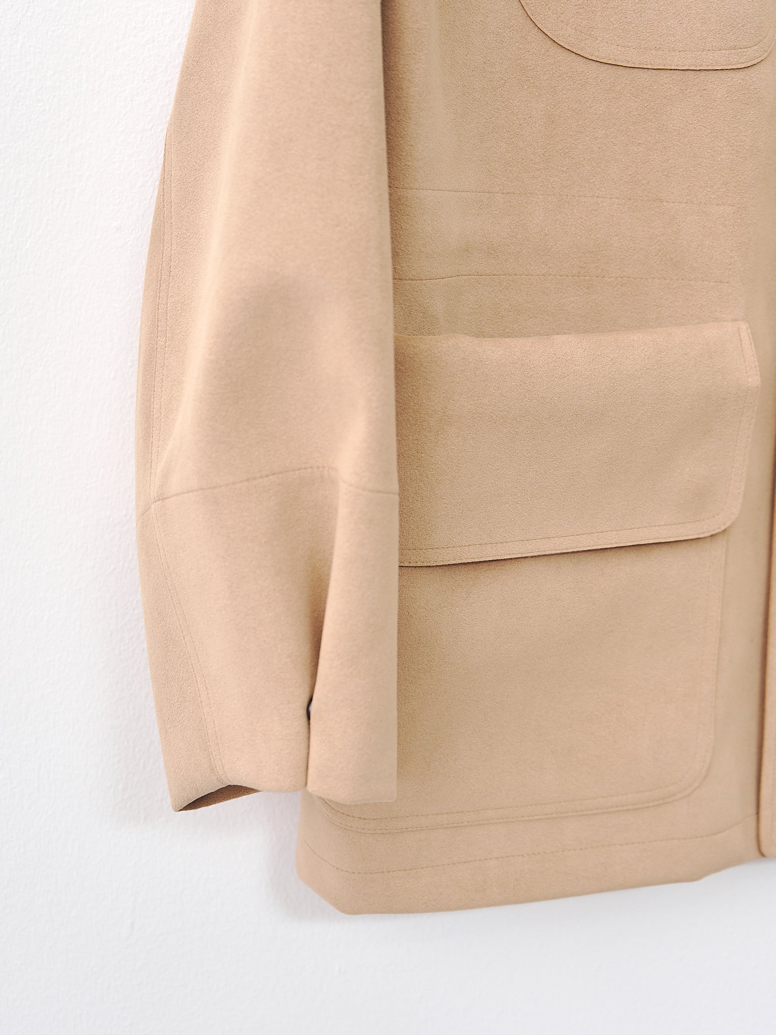 Namu Shop - Document Ultra Double Cloth Suede Field Jacket - Beige
