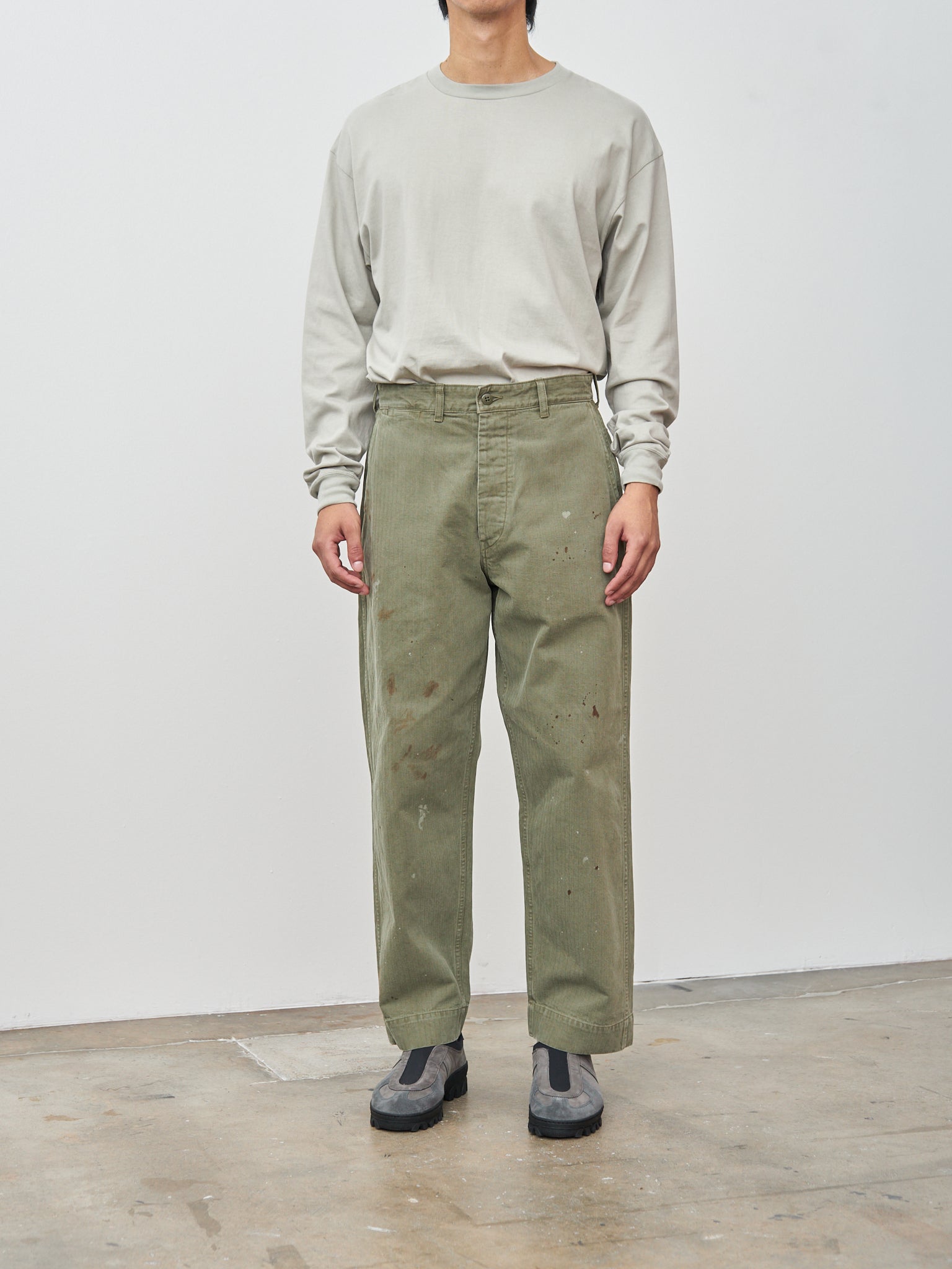 Namu Shop - Herill USMC Herringbone Pants - Olive Drab