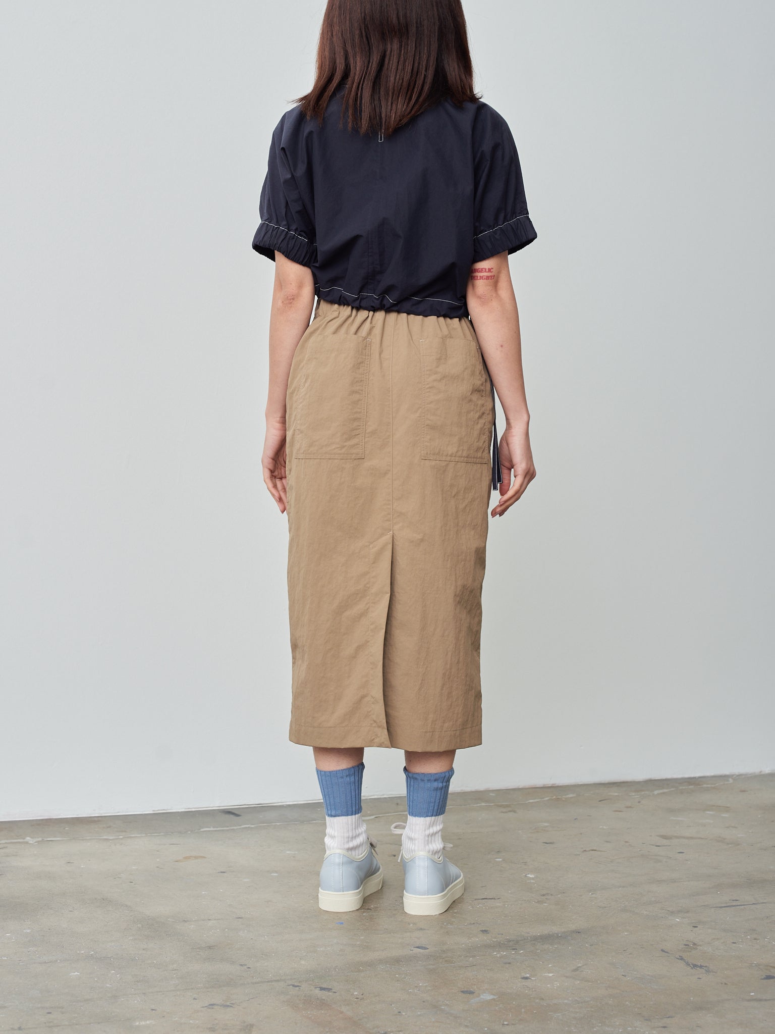 Namu Shop - Nicholson & Nicholson LEMON Top - Navy White Contrast Stiching