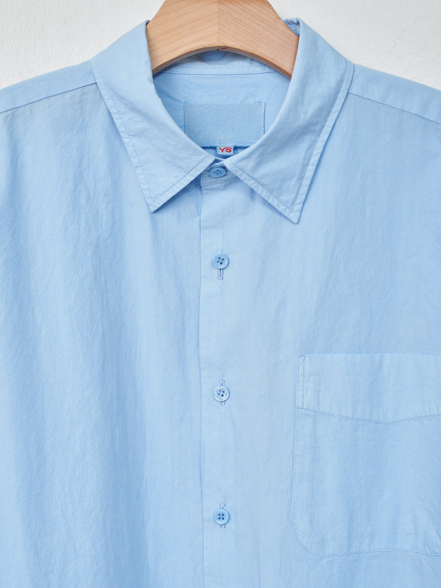 Namu Shop - Yoko Sakamoto Regular Collar Shirt - Sky Blue