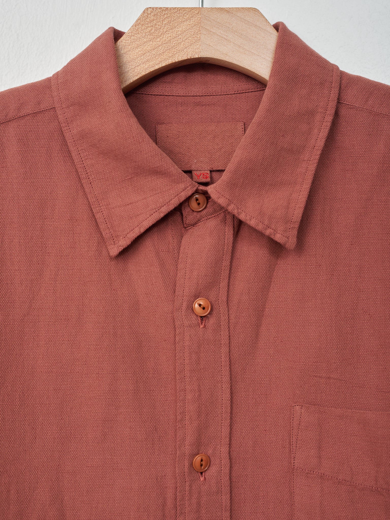 Namu Shop - Yoko Sakamoto Open Collar Shirt - Red