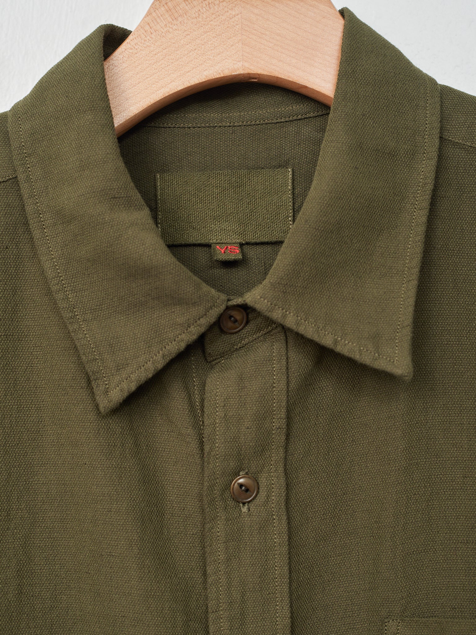 Namu Shop - Yoko Sakamoto Open Collar Shirt - Olive