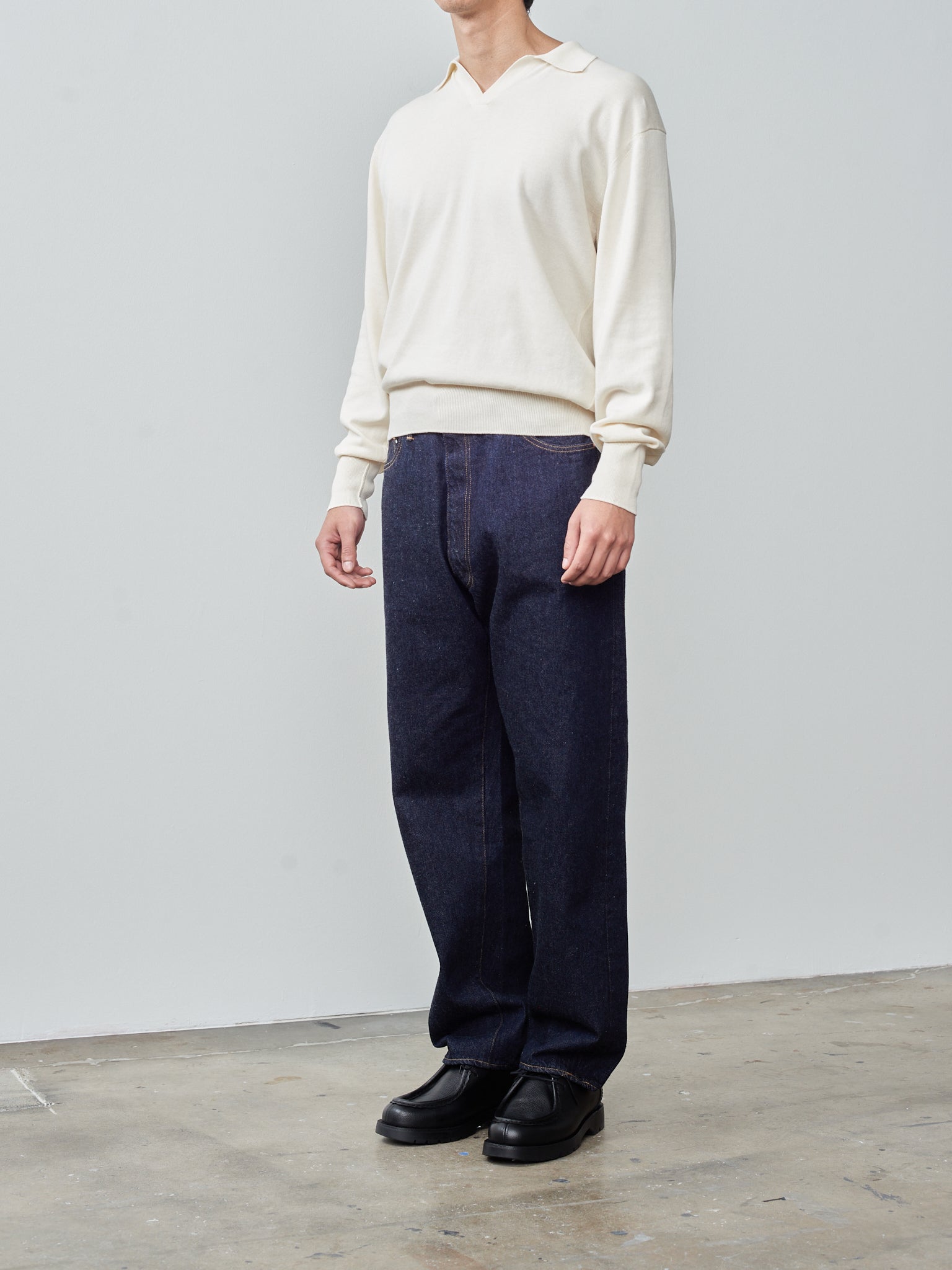 Namu Shop - Kaptain Sunshine 5P Zipper Front Denim Pants - Indigo One Wash