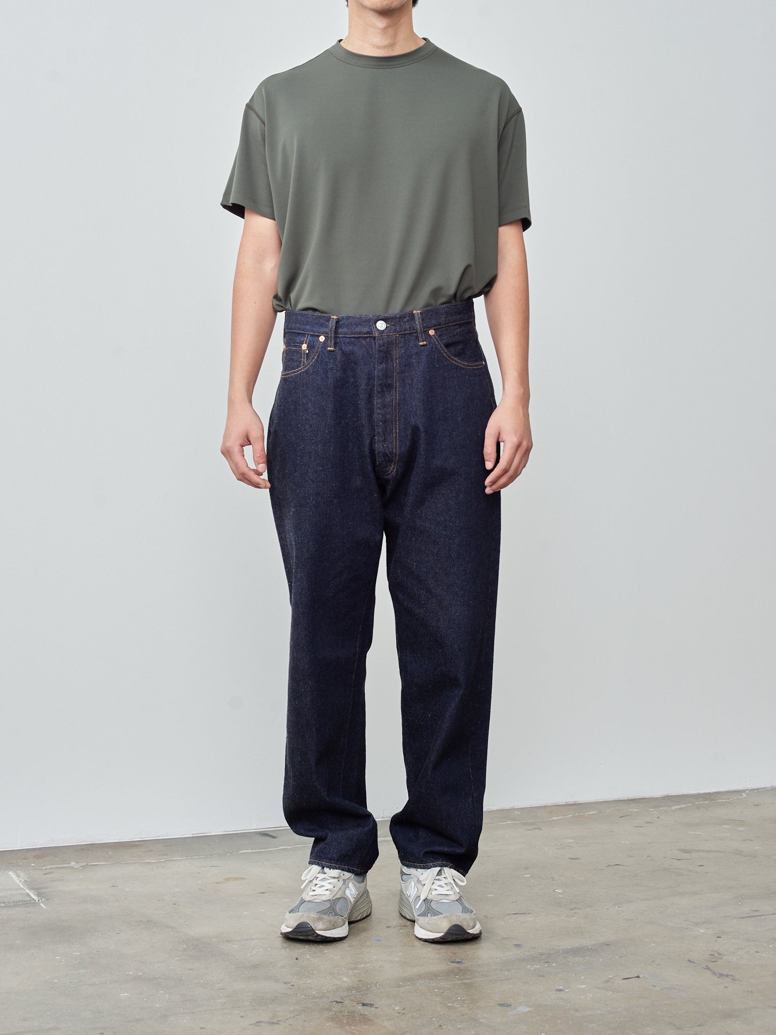 Namu Shop - Kaptain Sunshine 5P Zipper Front Denim Pants - Indigo One Wash