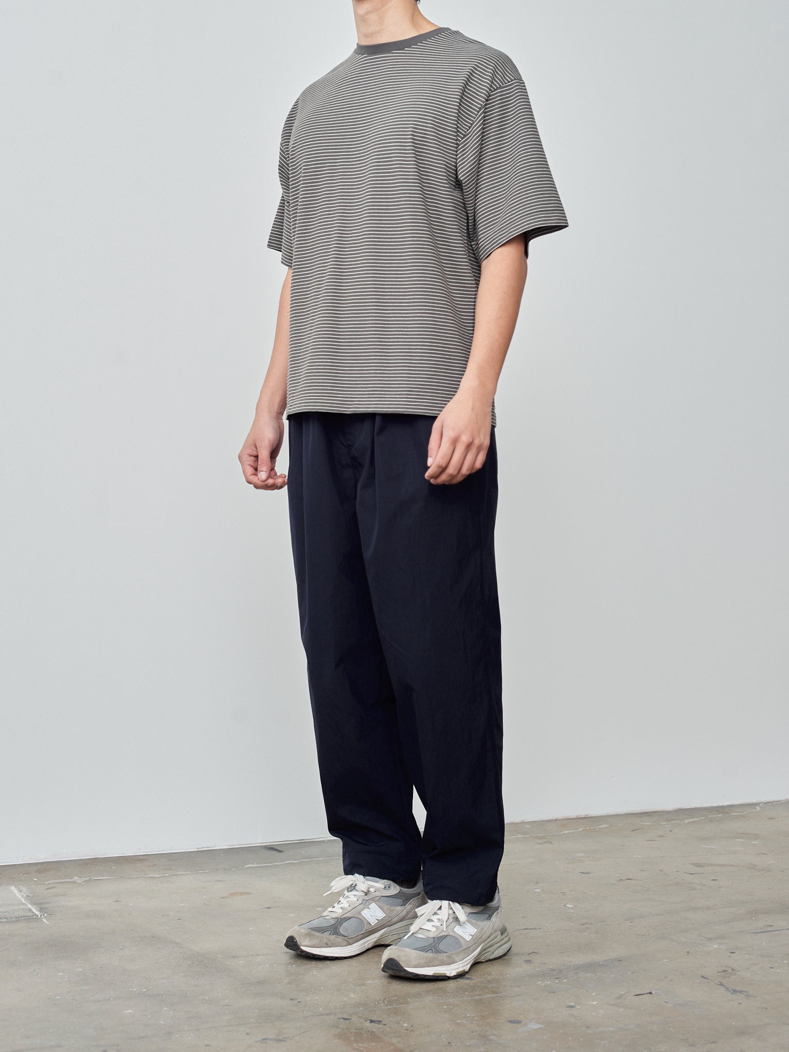 Namu Shop - Kaptain Sunshine Hard Twisted Border Jersey S/S Tee - Ink Black Border