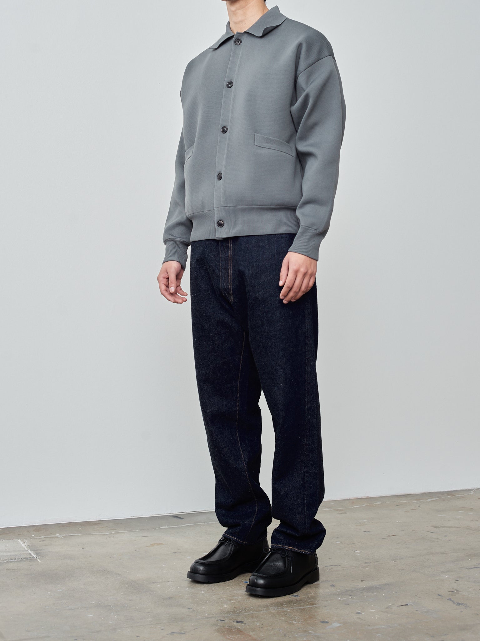 Namu Shop - Yoko Sakamoto Knit Coach Jacket - Gray