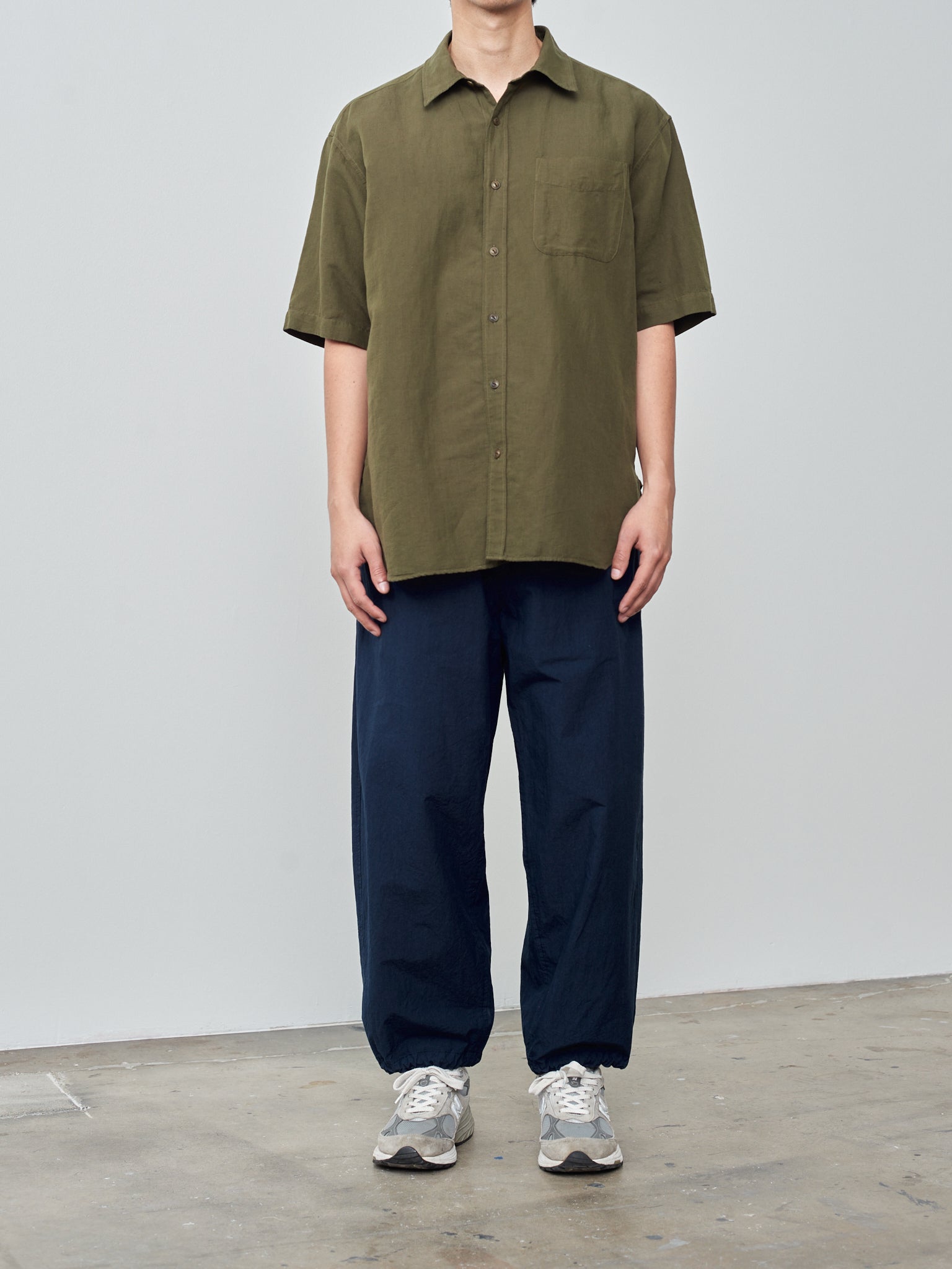 Namu Shop - Yoko Sakamoto Open Collar Shirt - Olive