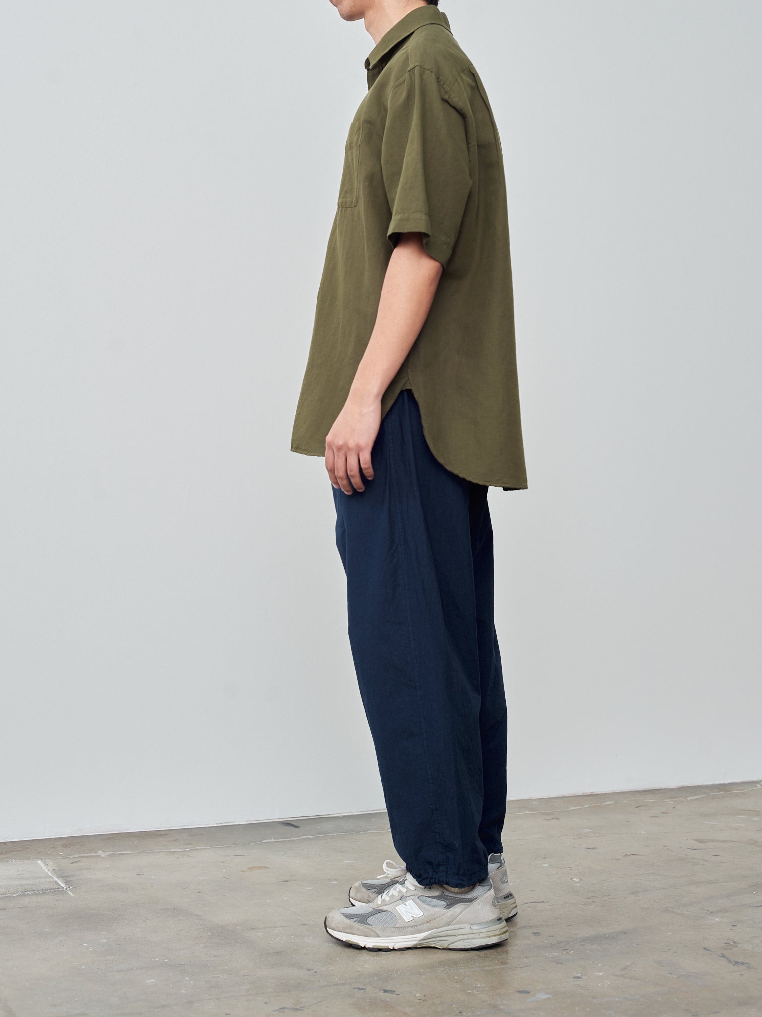 Namu Shop - Yoko Sakamoto Open Collar Shirt - Olive
