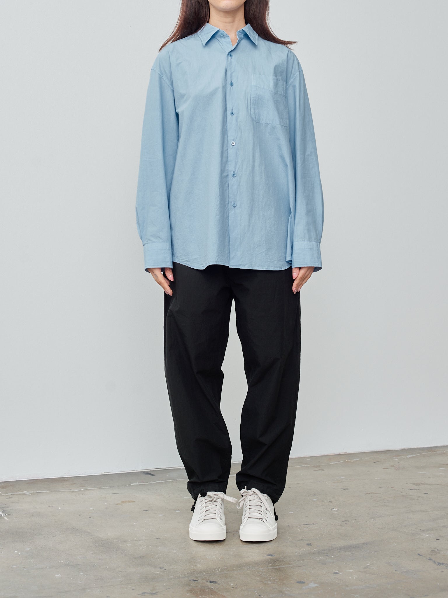 Namu Shop - Yoko Sakamoto Regular Collar Shirt - Sky Blue