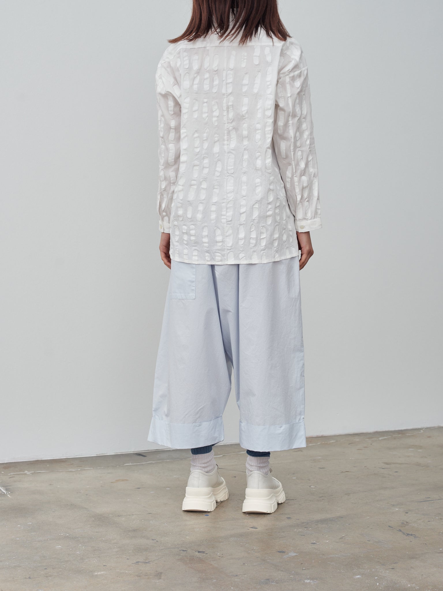 Namu Shop - Toogood The Draughtsman Shirt - Dash Print Voile Chalk