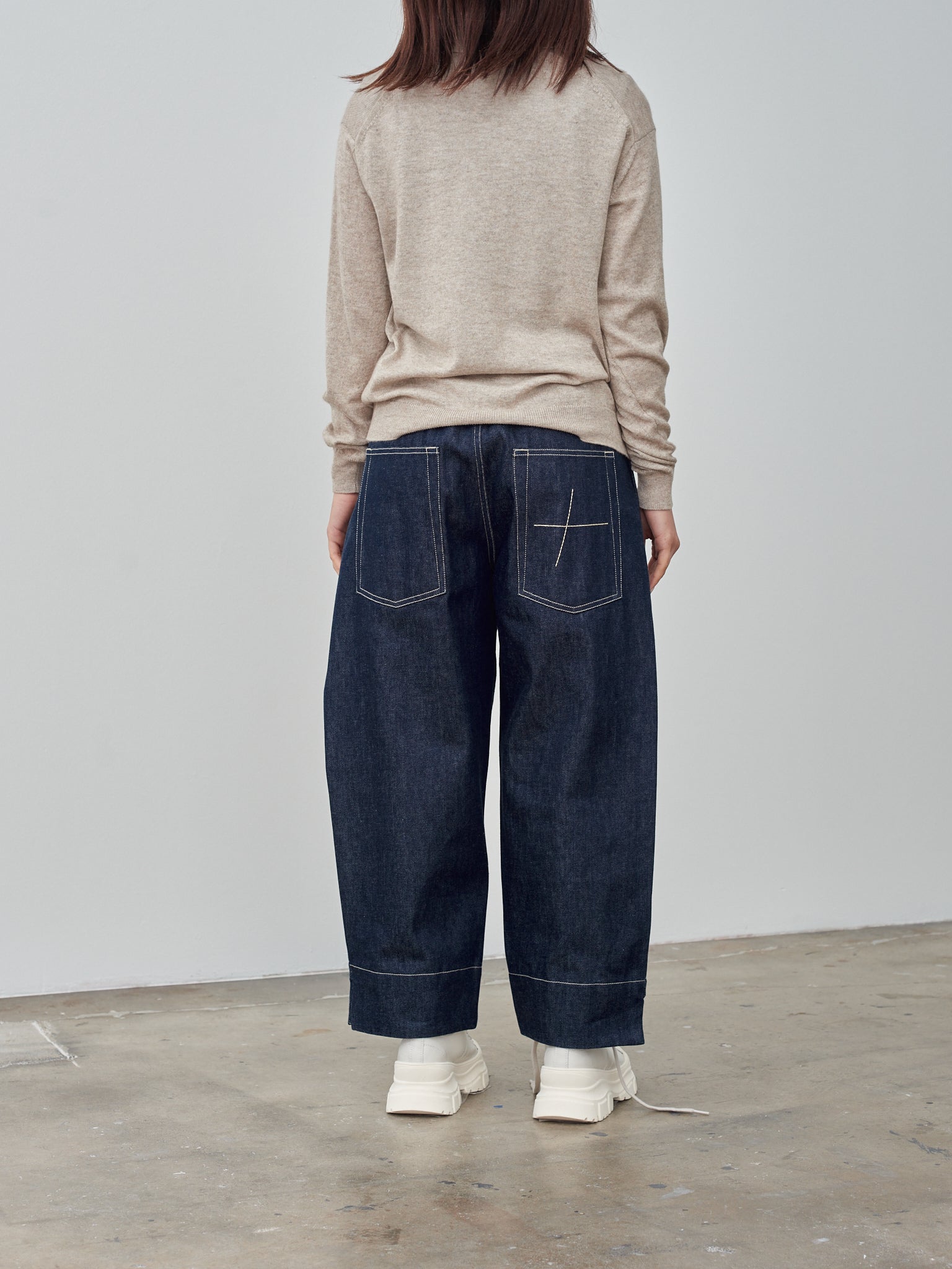 Namu Shop - Auralee Super Fine Cashmere Silk Knit Skipper Polo - Top Beige
