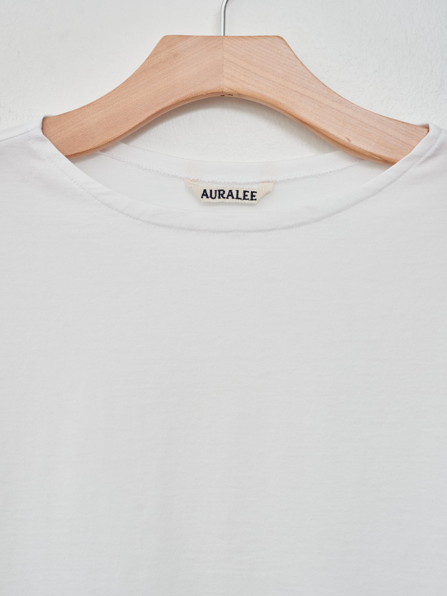 Namu Shop - Auralee Organic Cotton High Gauge Jersey Boat Neck L/S Tee - White