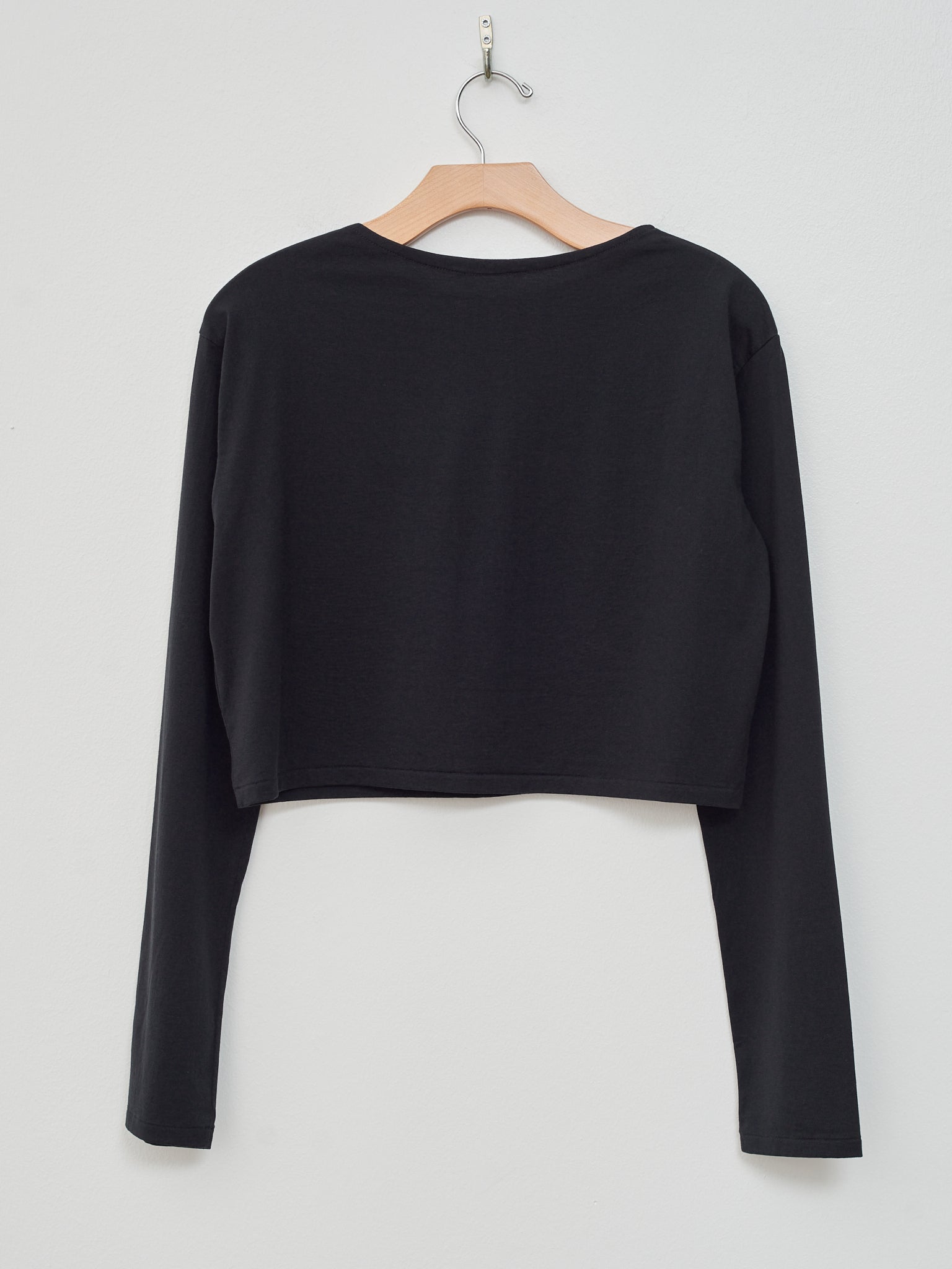 Namu Shop - Auralee Organic Cotton High Gauge Jersey Boat Neck L/S Tee - Black