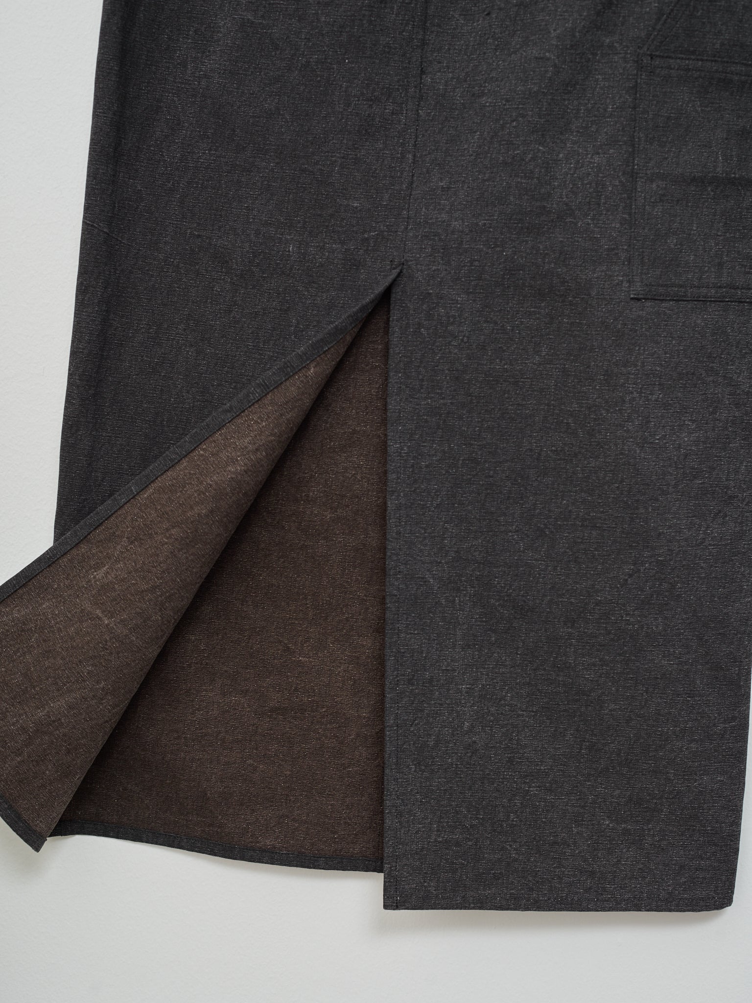 Namu Shop - Auralee Washed Hard Twist Canvas Skirt - Ink Black