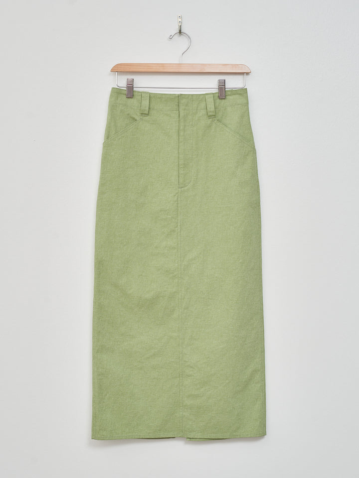 Namu Shop - Auralee Washed Hard Twist Canvas Skirt - Green