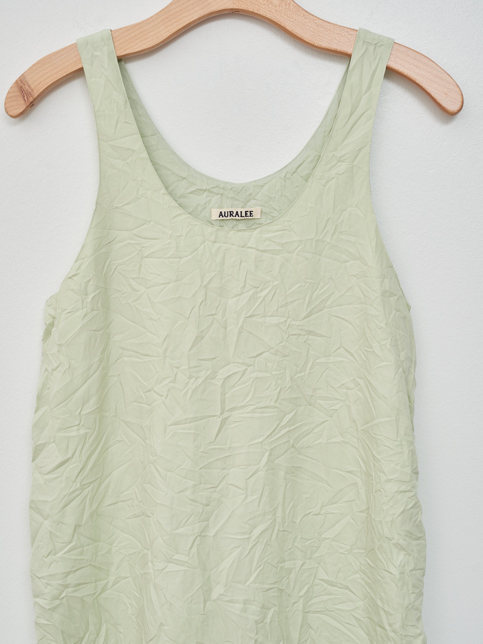 Namu Shop - Auralee Wrinkled Washed Finx Twill Dress - Light Green