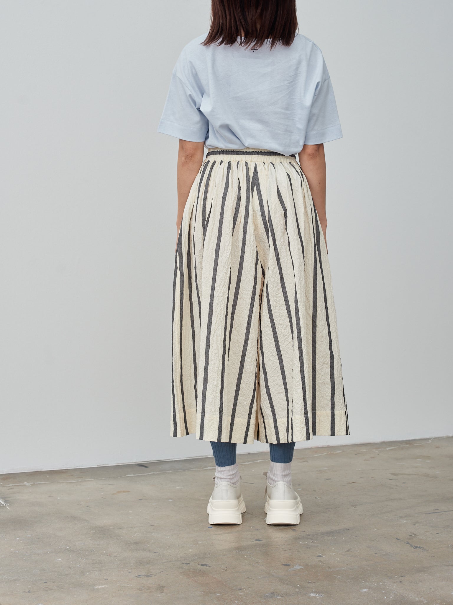 Namu Shop - Toogood The Acrobat Culotte - Bold Stripe Flint/Raw