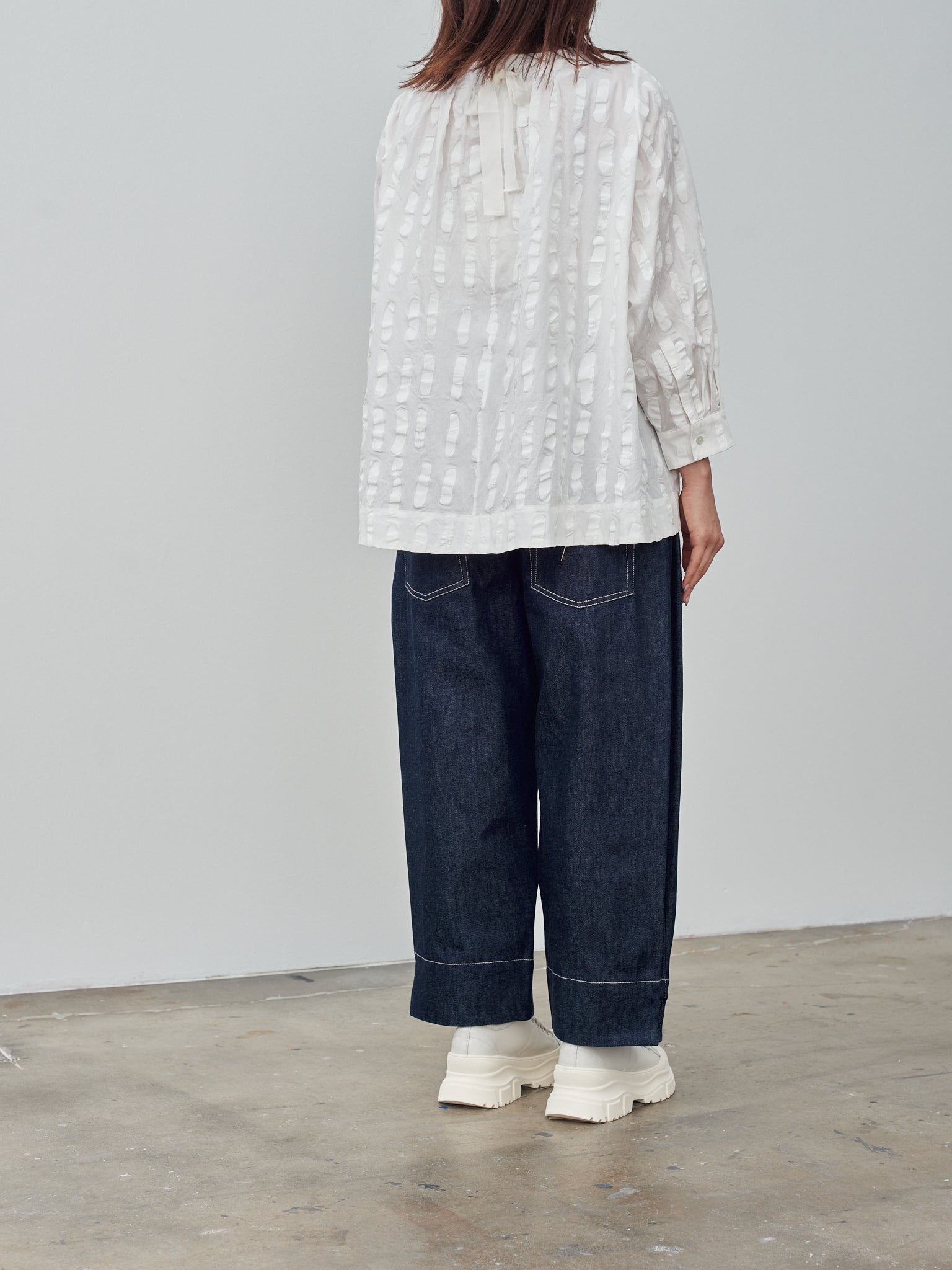 Namu Shop - Toogood The Baker Top - Dash Print Voile Chalk