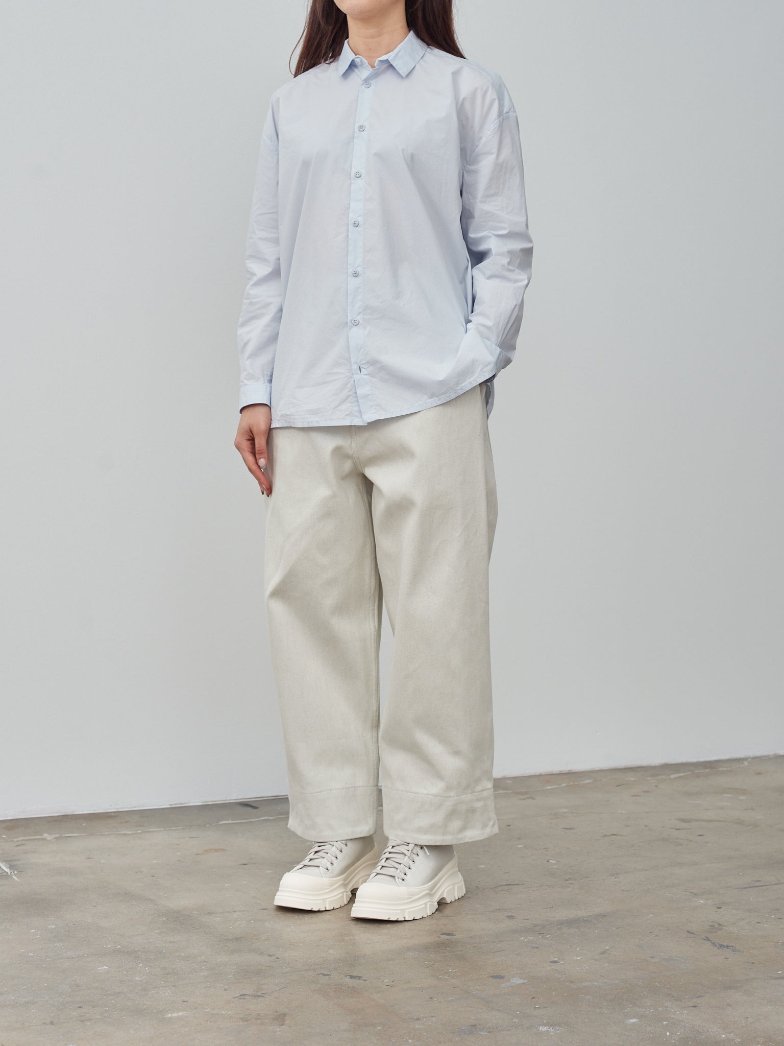 Namu Shop - Toogood The Draughtsman Shirt - Cotton Poplin Porcelain