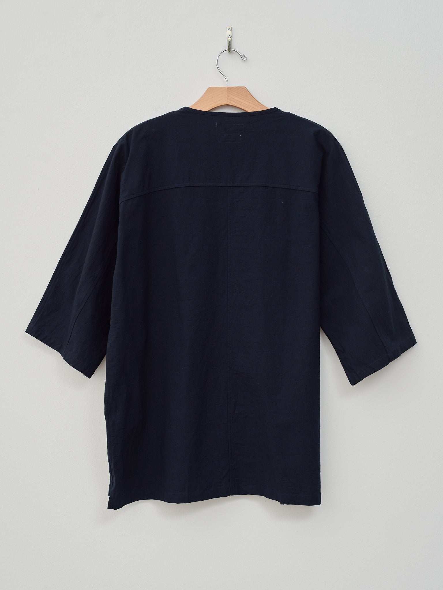 Namu Shop - Fujito Henley Neck Shirt - Dark Navy