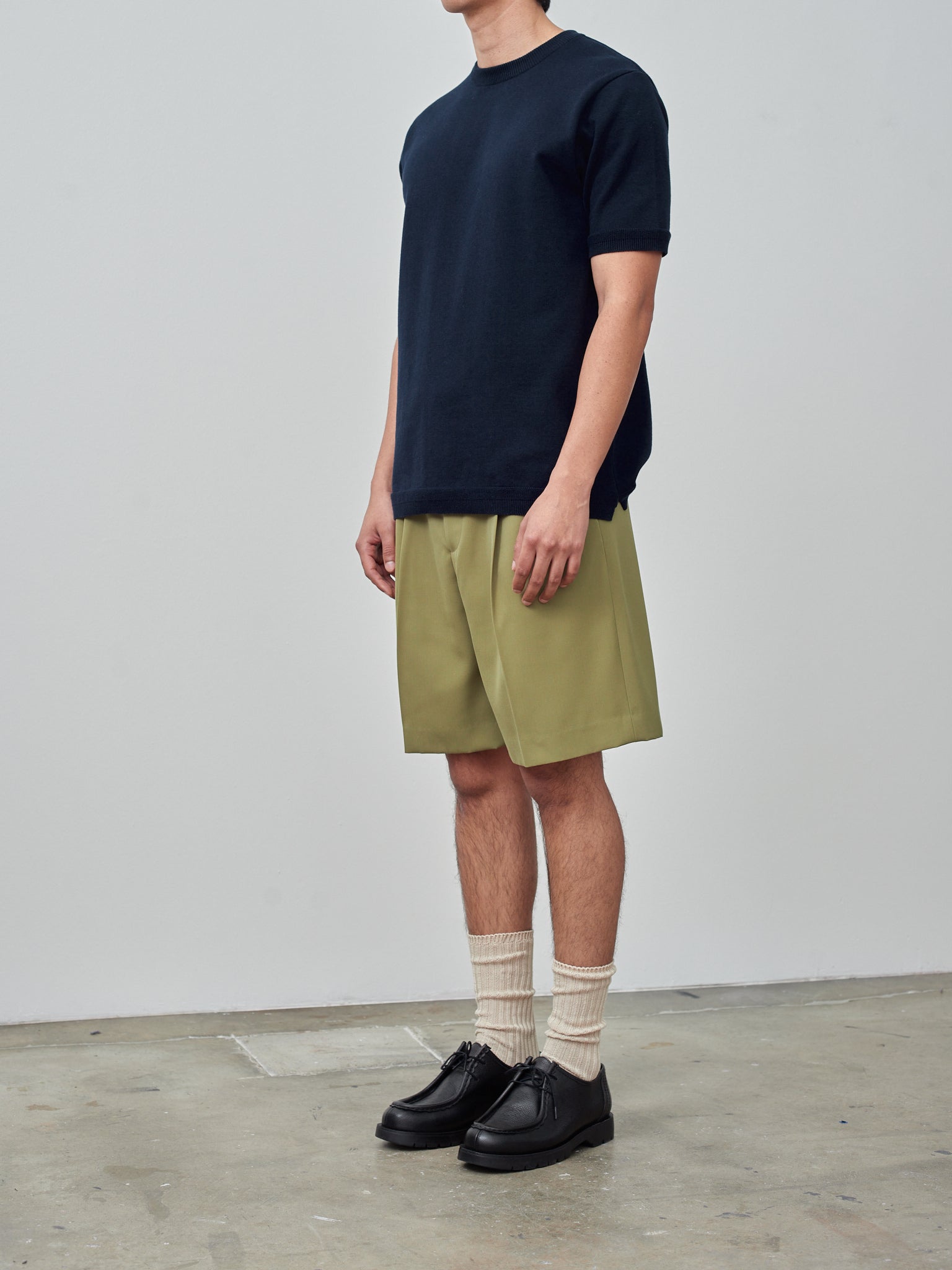 Namu Shop - Fujito C/N Knit T-Shirt - Dark Navy