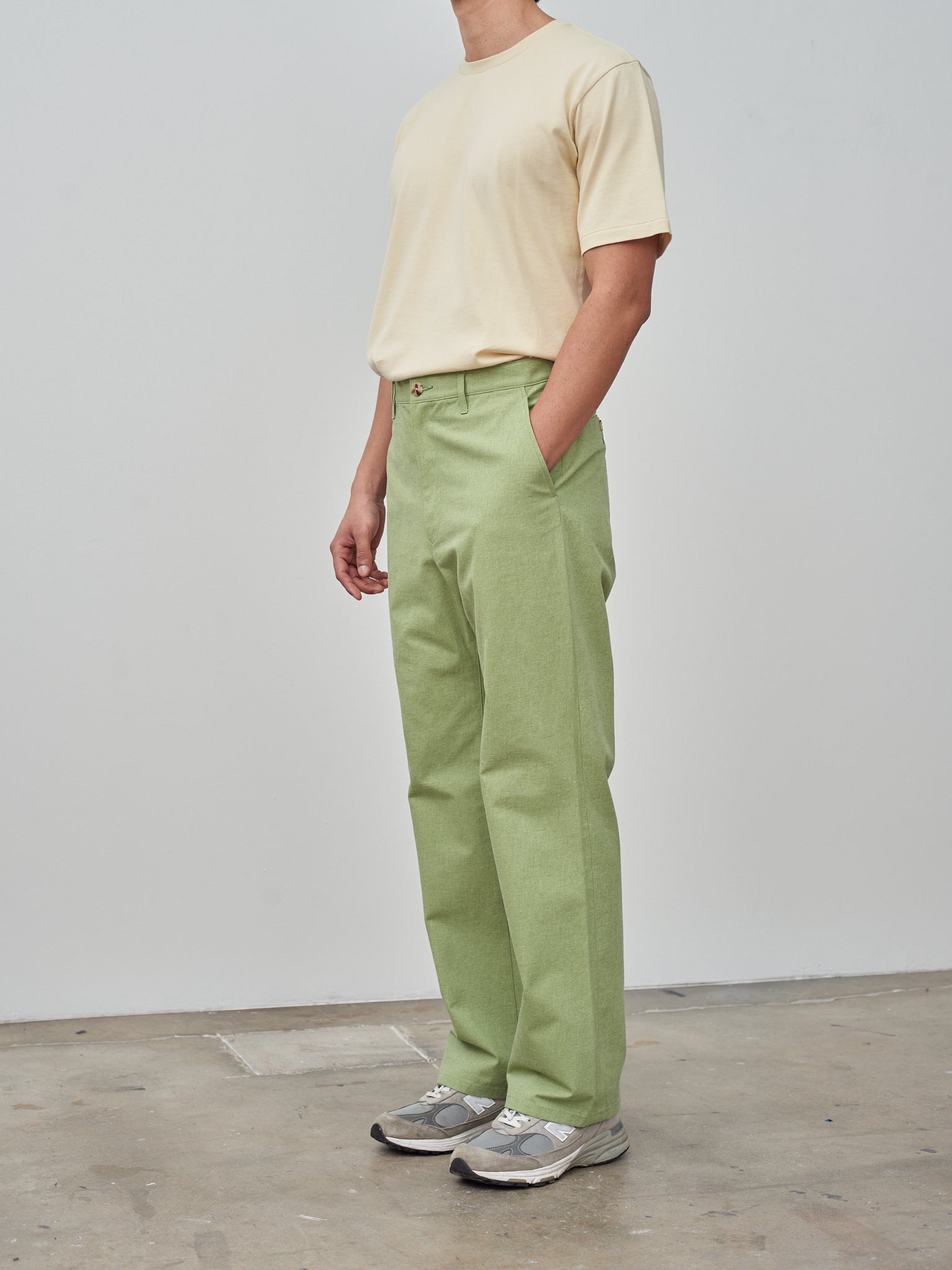 Namu Shop - Auralee Washed Hard Twist Canvas Pants - Green