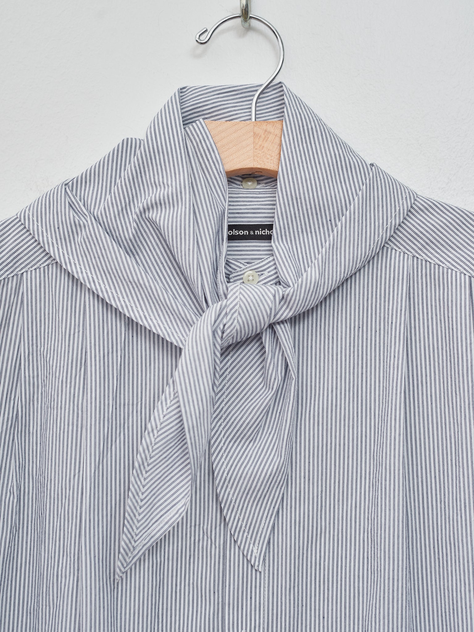 Namu Shop - Nicholson & Nicholson Smile Shirt - Blue Stripe