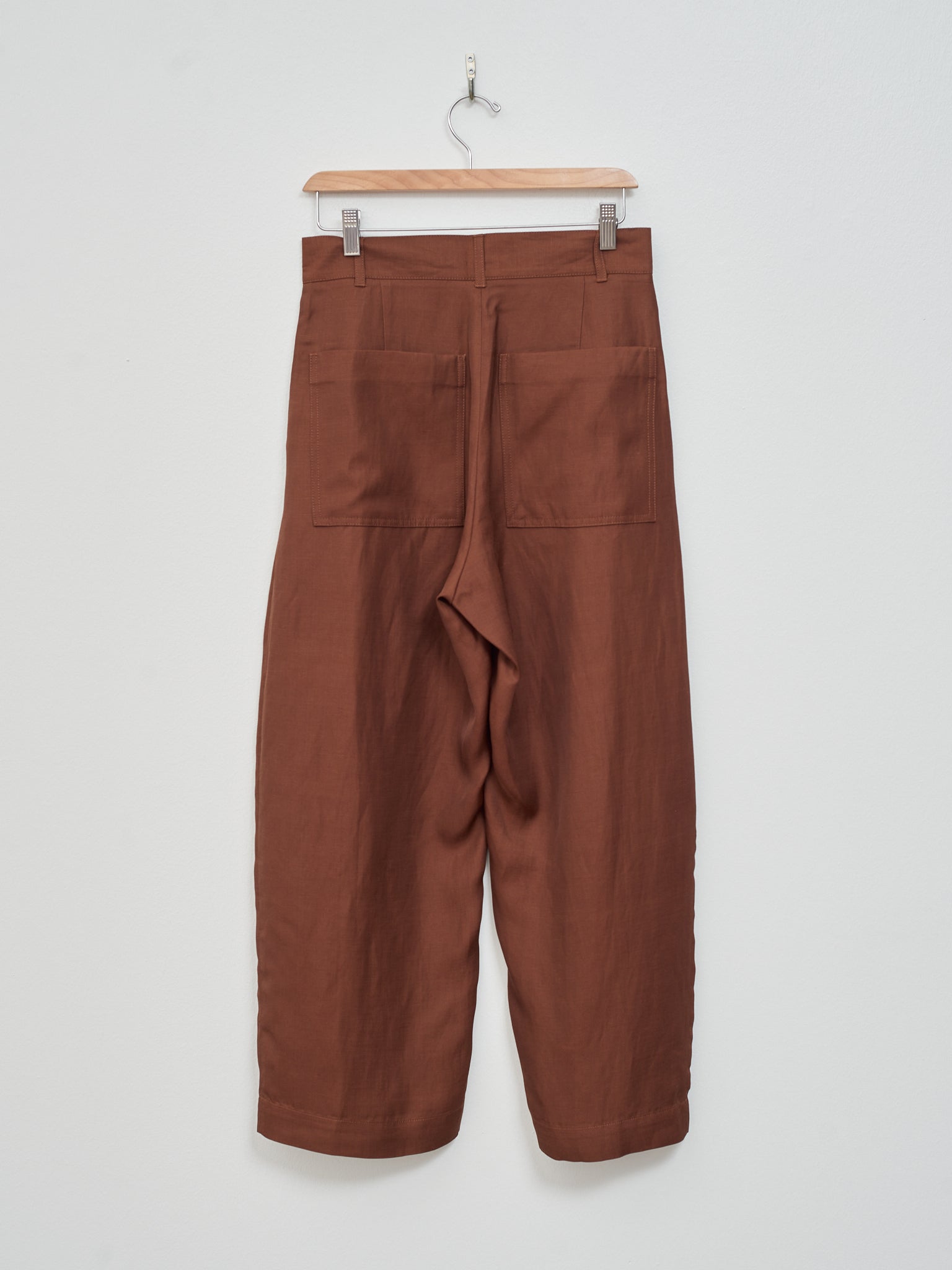 Namu Shop - Studio Nicholson Wide Crop Pant - Carob Brown