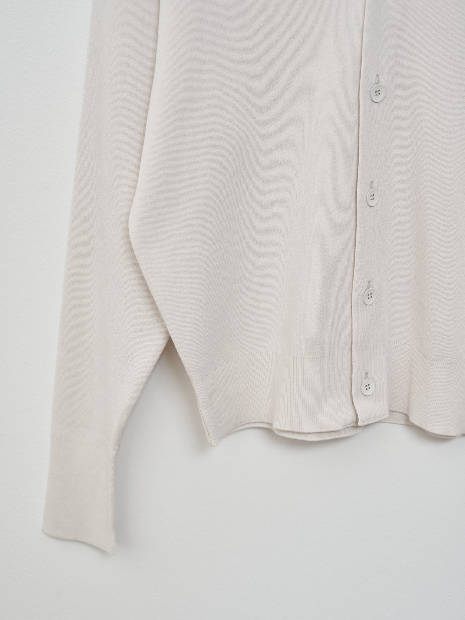 Namu Shop - Aton 50/2 Natural Dyed Organic V-Neck Cardigan - Warm White