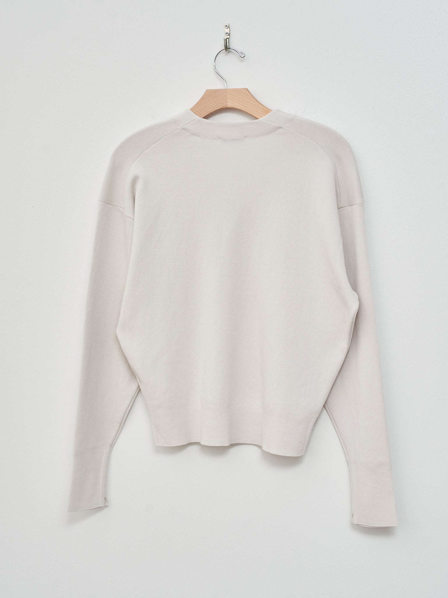 Namu Shop - Aton 50/2 Natural Dyed Organic V-Neck Cardigan - Warm White