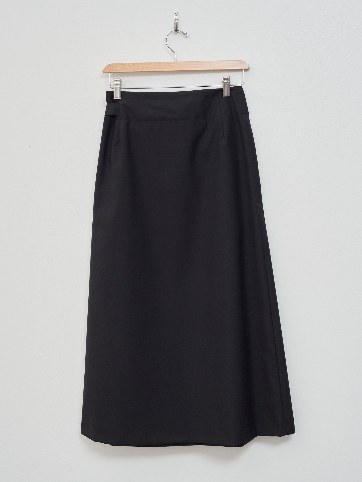 Namu Shop - Aton Wool Tropical Washed Skirt - Black