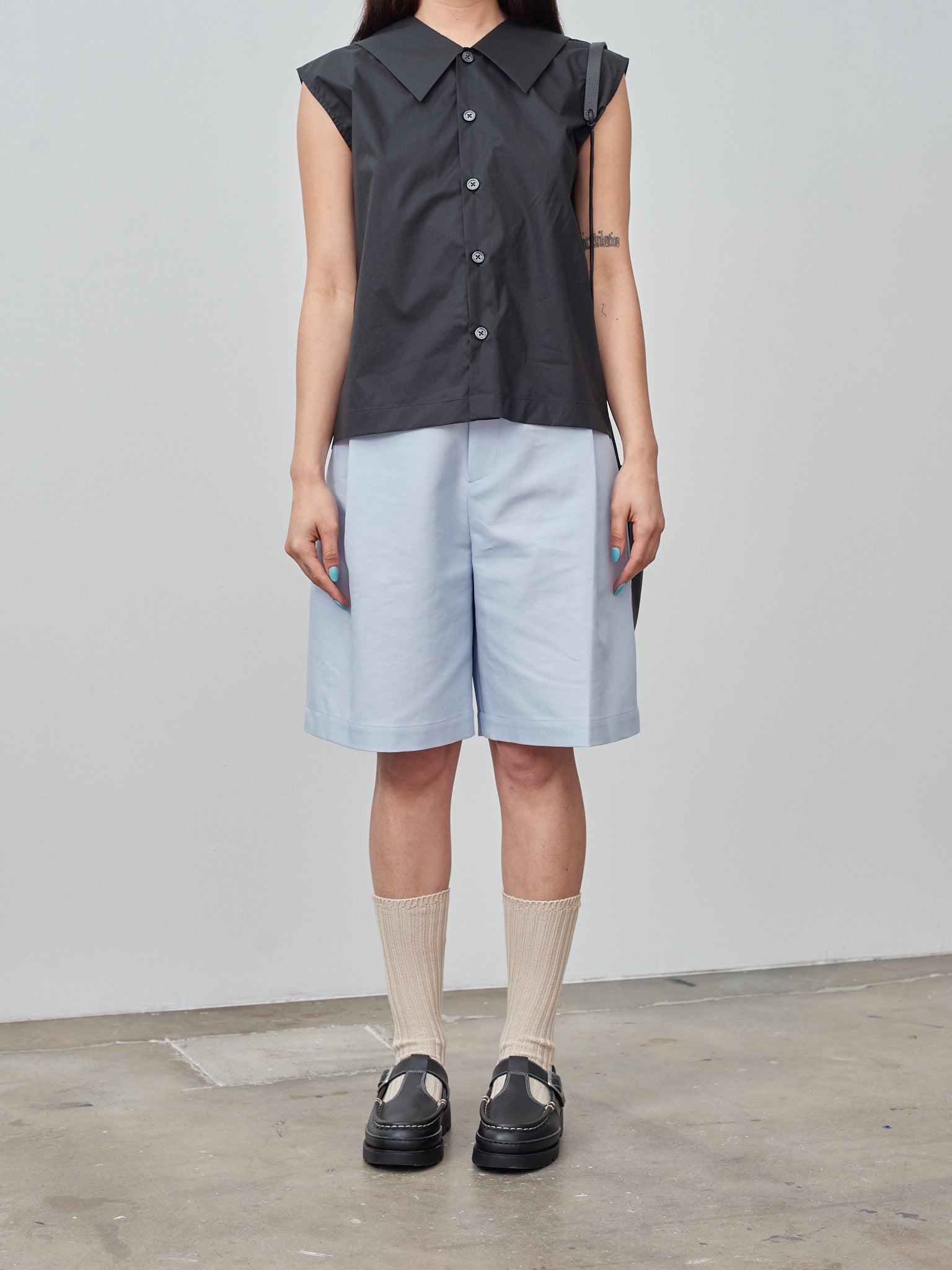 Namu Shop - Nicholson & Nicholson Lala Poplin Shirt - Black