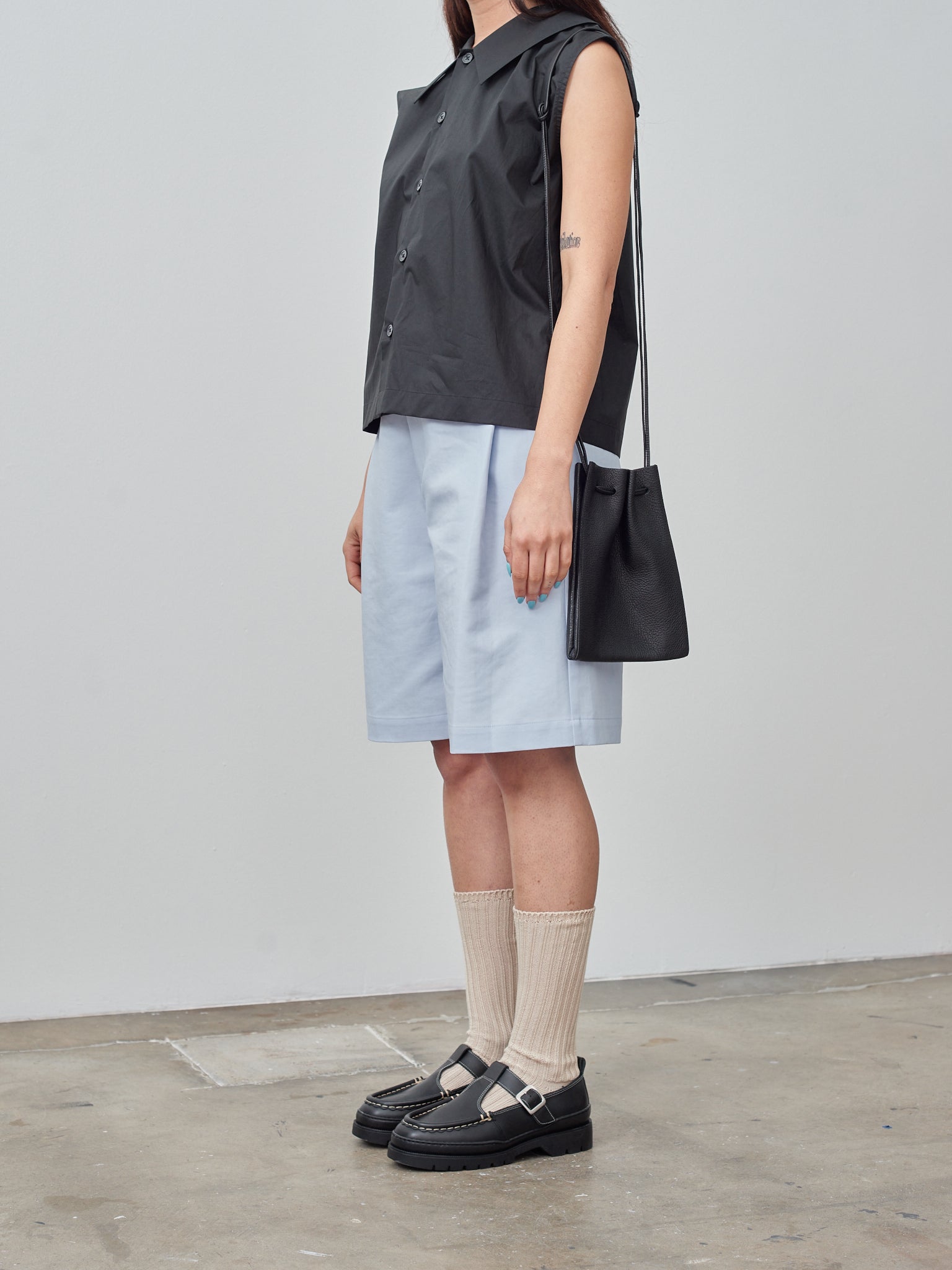 Namu Shop - Nicholson & Nicholson Lala Poplin Shirt - Black