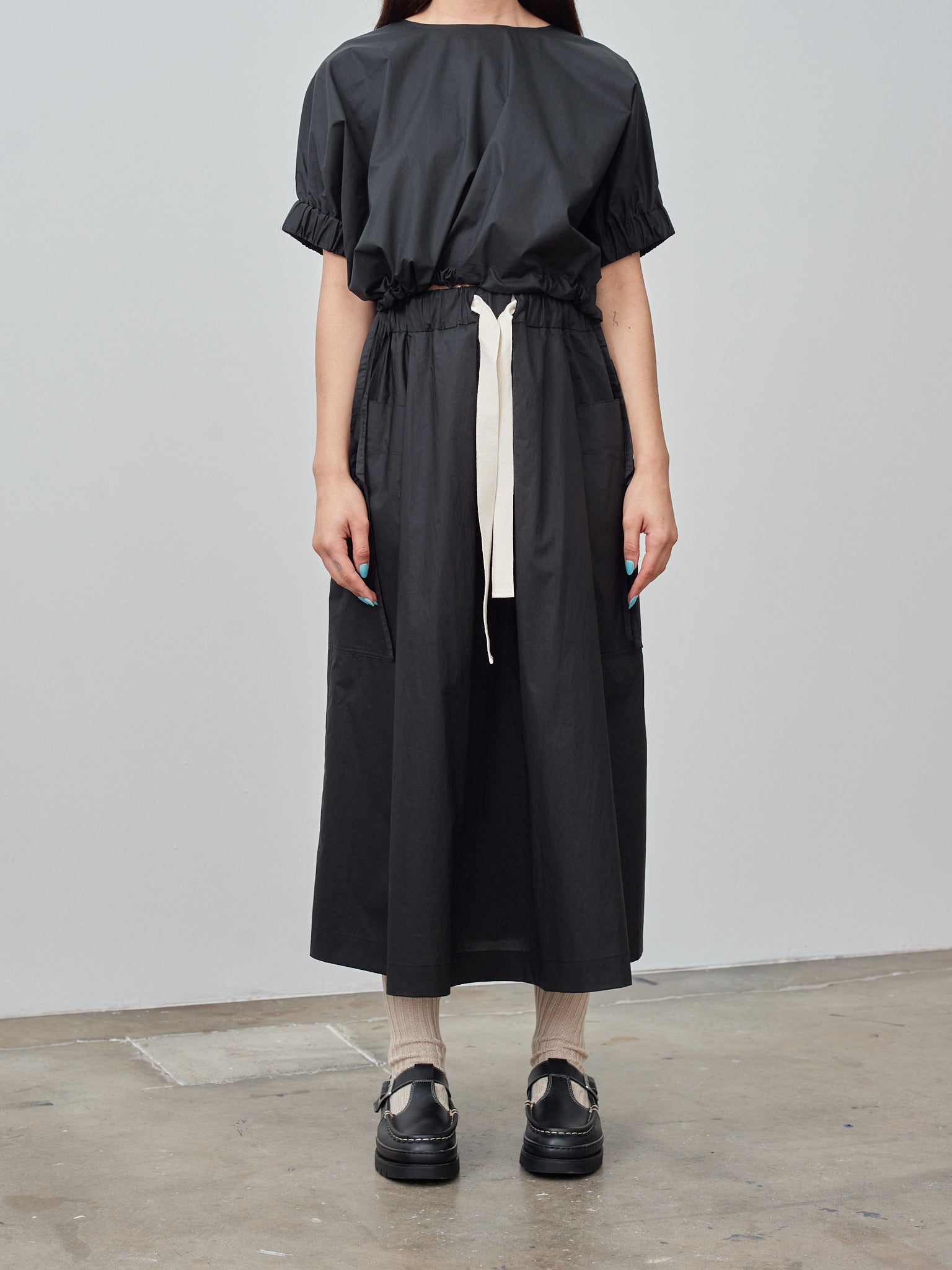 Namu Shop - Nicholson & Nicholson Kanon Poplin Skirt - Black