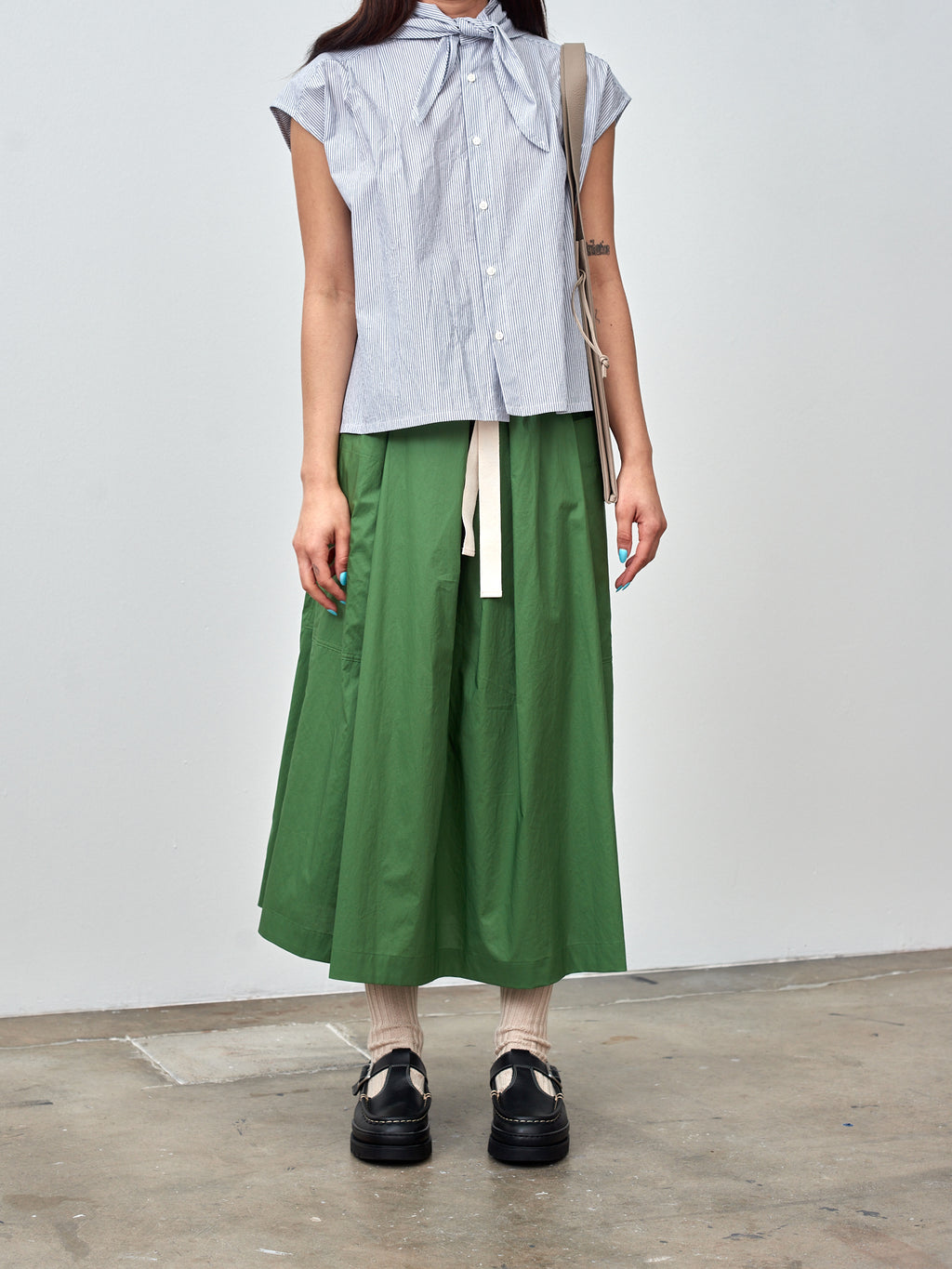 Namu Shop - Nicholson & Nicholson Kanon Poplin Skirt - Green