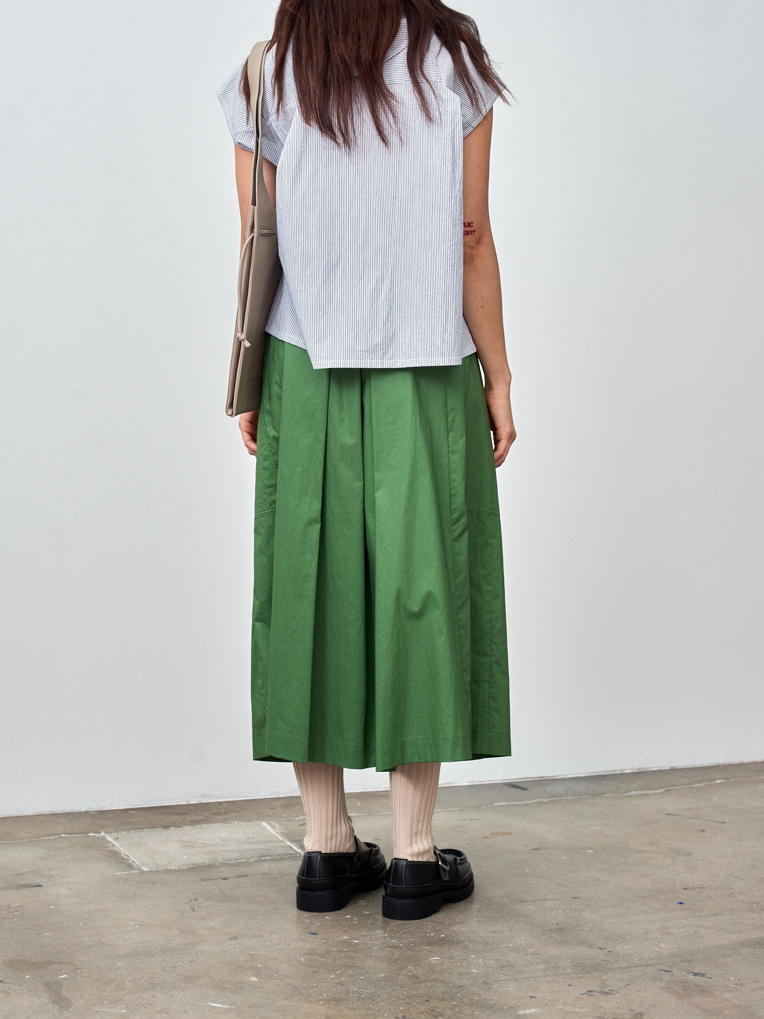 Namu Shop - Nicholson & Nicholson Kanon Poplin Skirt - Green