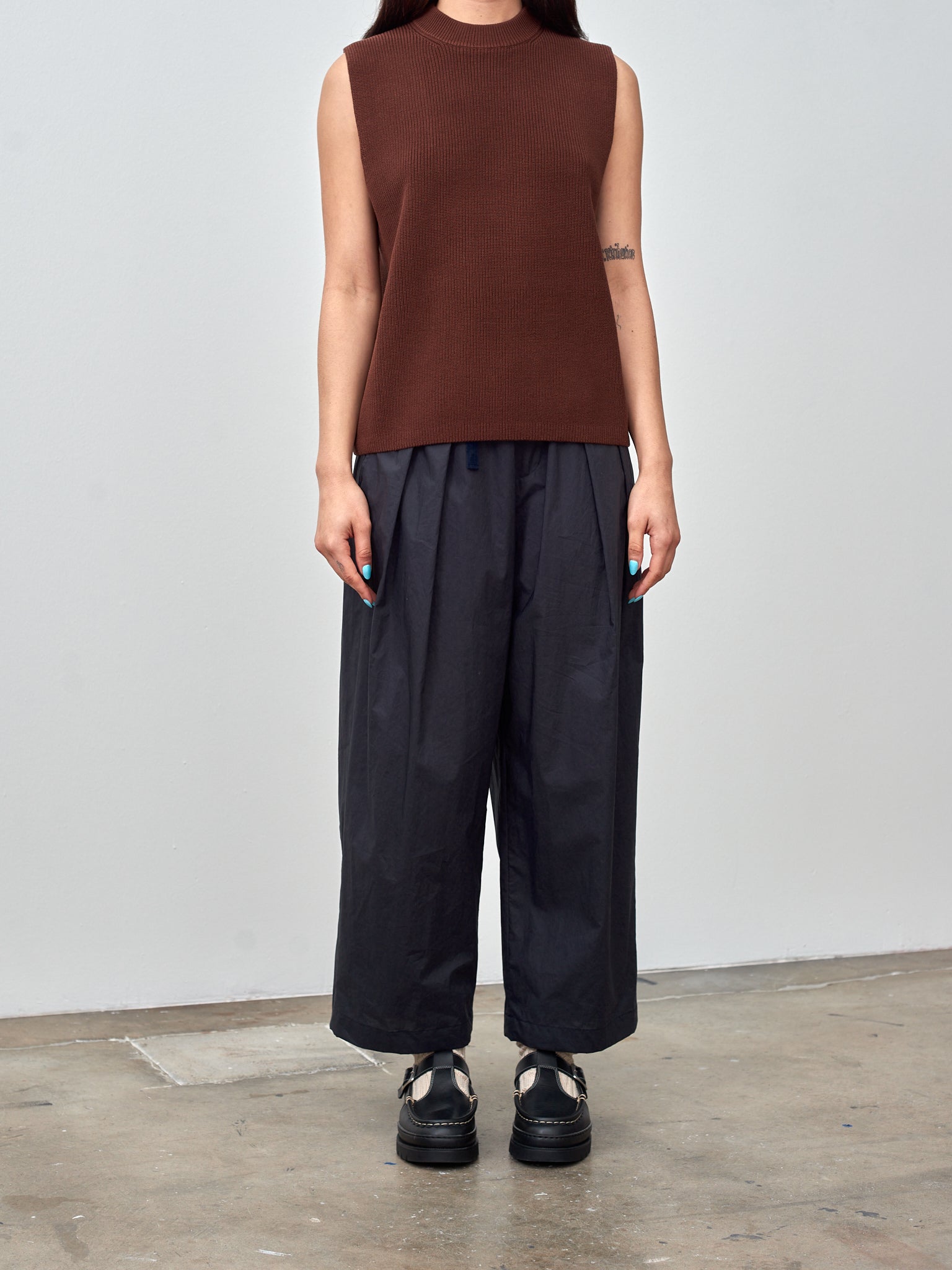 Namu Shop - Studio Nicholson Sumire Sleeveless Top - Darkest Navy