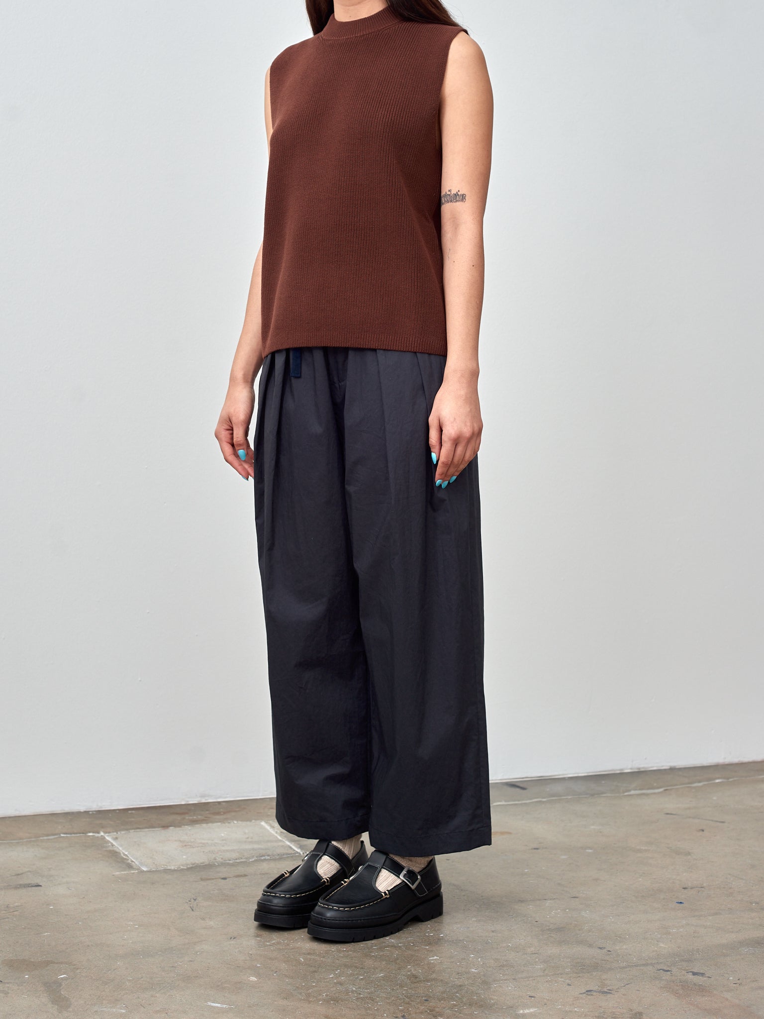 Namu Shop - Studio Nicholson Sumire Sleeveless Top - Darkest Navy