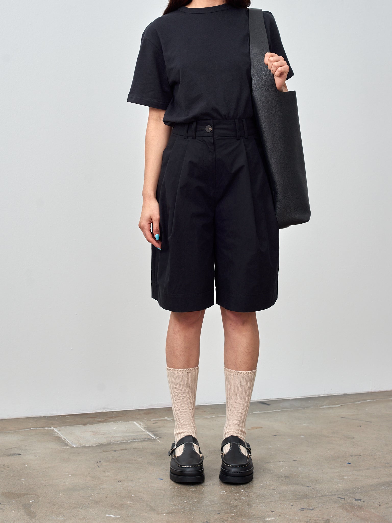 Namu Shop - Studio Nicholson Rond T-Shirt - Darkest Navy