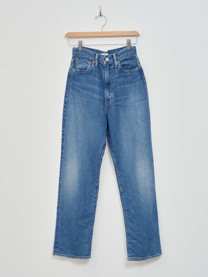 Namu Shop - Ciota High-Rise 5 Pocket Pants - Medium Dark Blue Damage