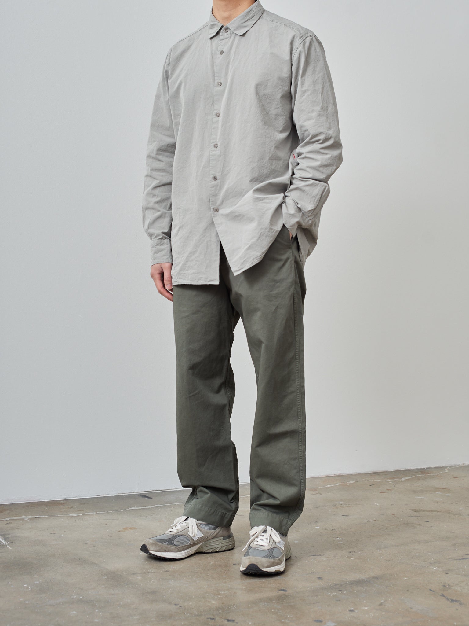 Namu Shop - Casey Casey Big Raccourcie Shirt - Light Gray
