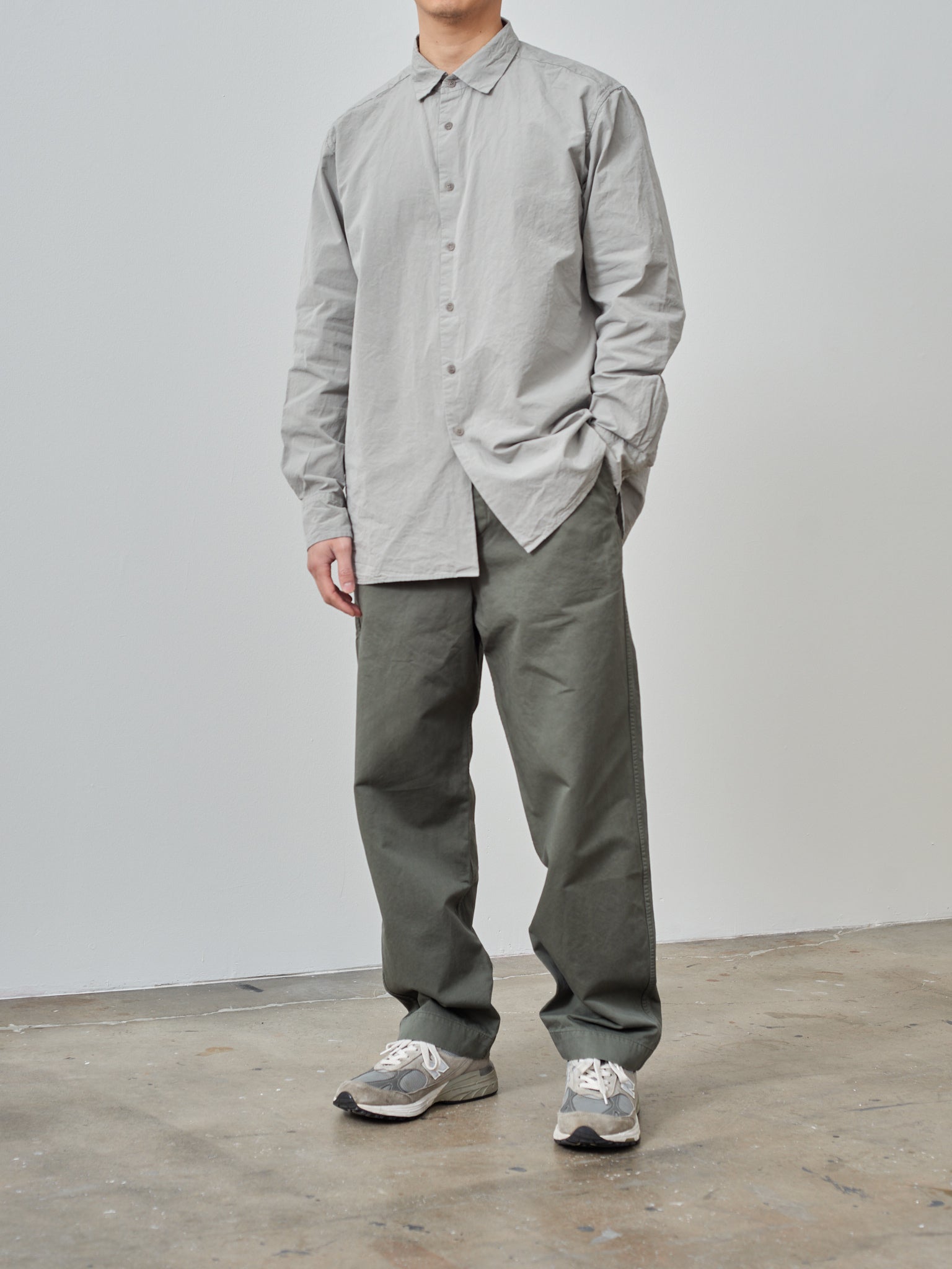 Namu Shop - Casey Casey Big Raccourcie Shirt - Light Gray